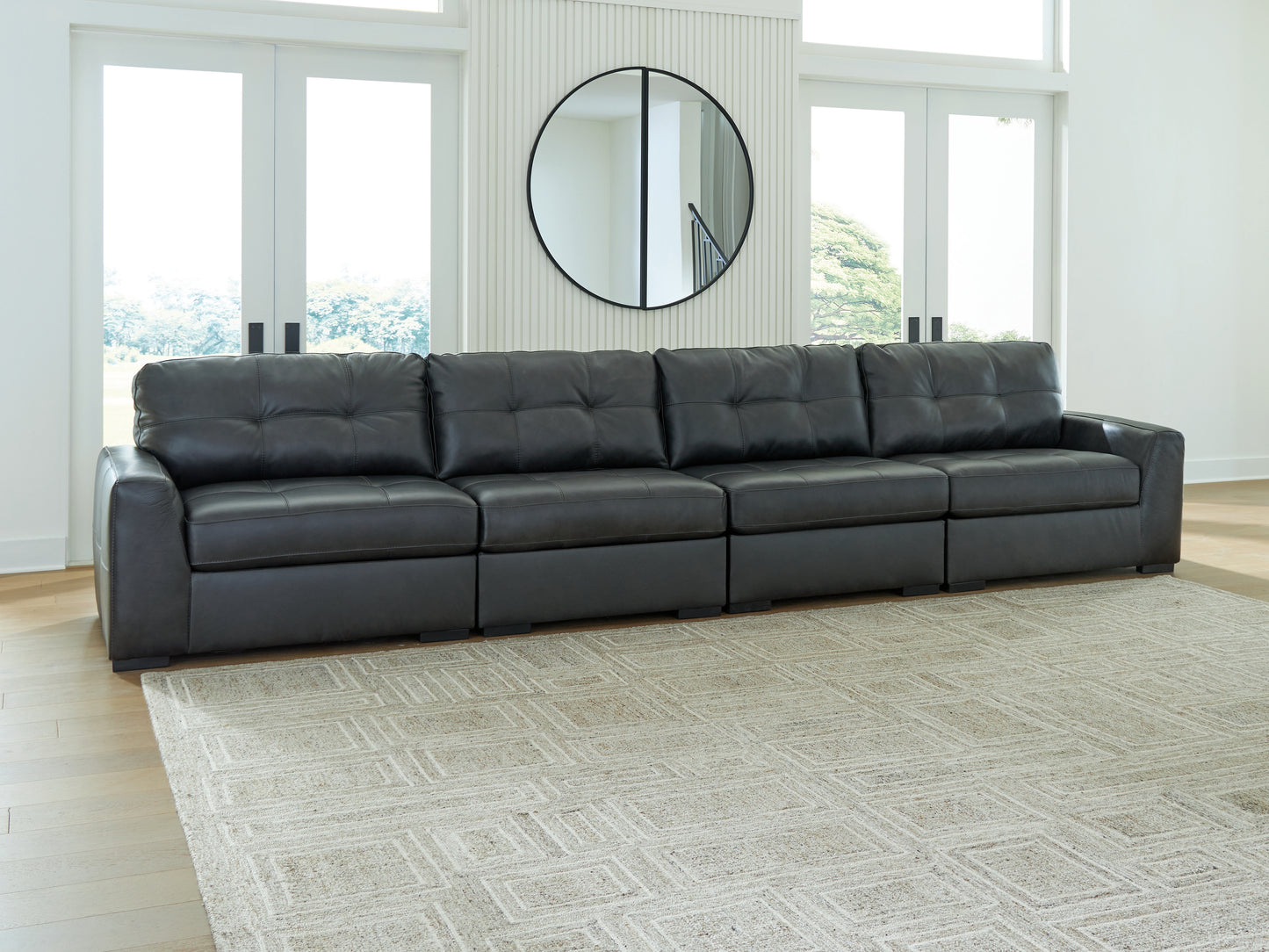 Auburndale Furniture Outlet - Ashley Furniture - Brindley Pier Sectional - RAF 4-Piece Sectional / Fog - 99503S4