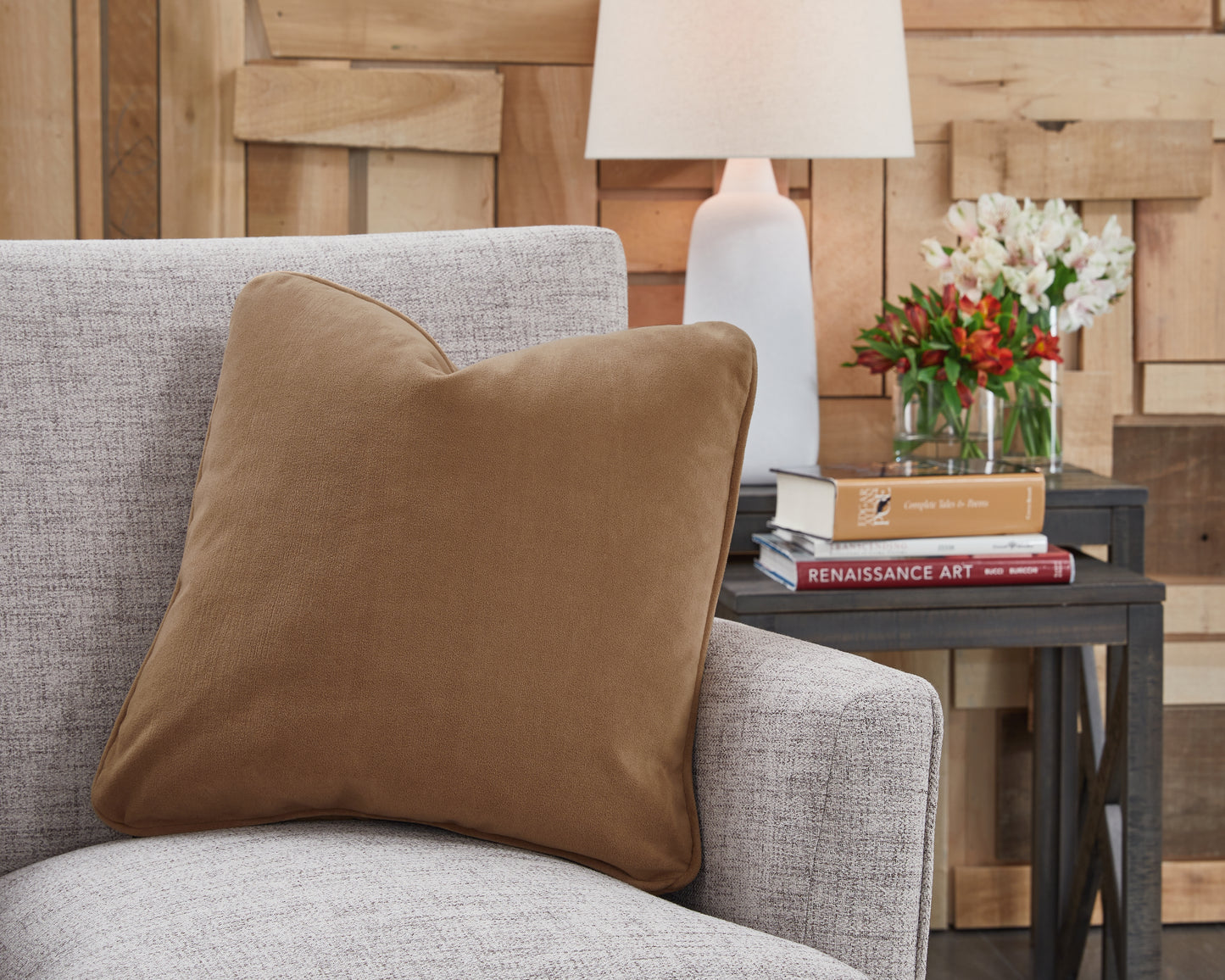Auburndale Furniture Outlet - Ashley Furniture - Caygan Pillows - Pillow / Honey - A1000917P
