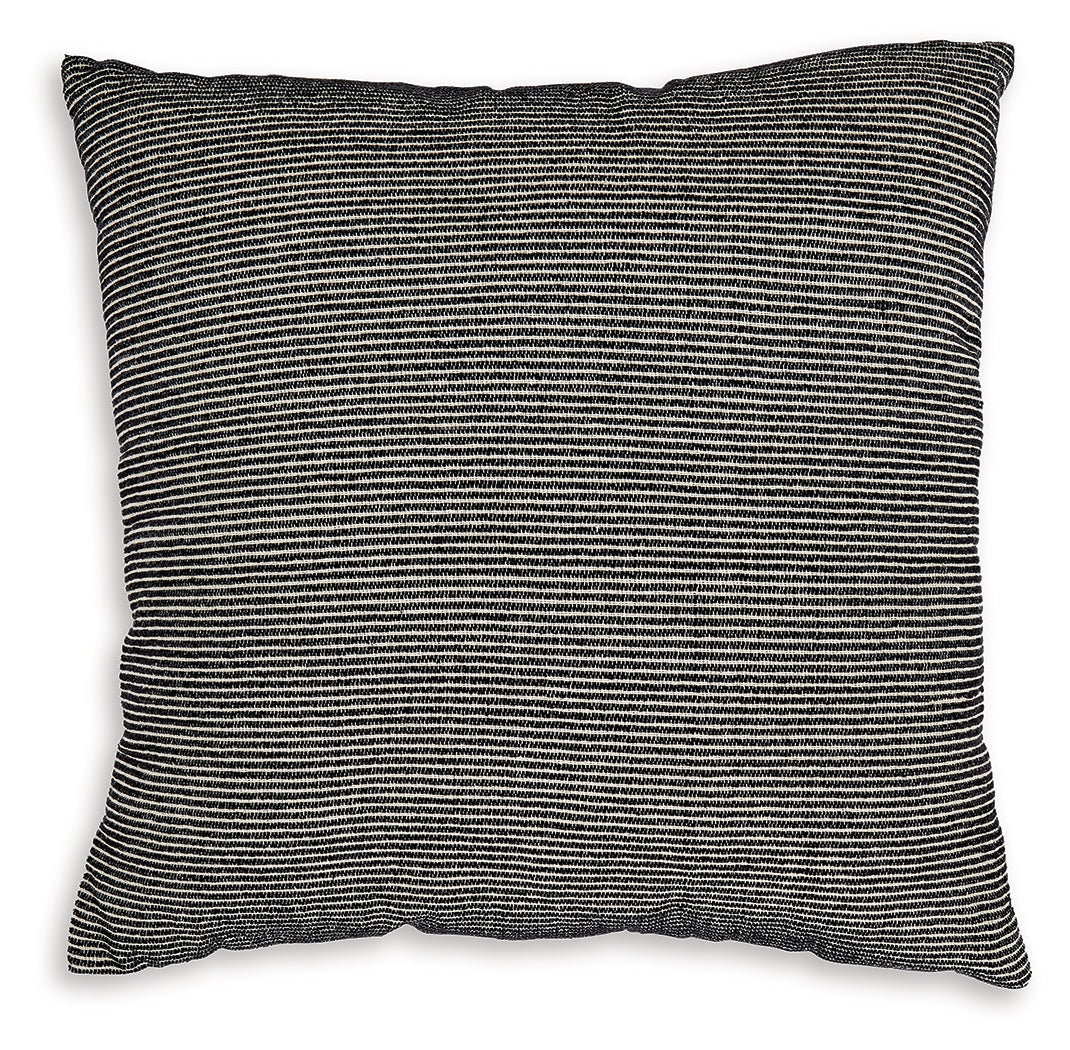 Auburndale Furniture Outlet - Ashley Furniture - Edelmont Pillows - Pillow (4/CS) / Black/Linen - A1000962