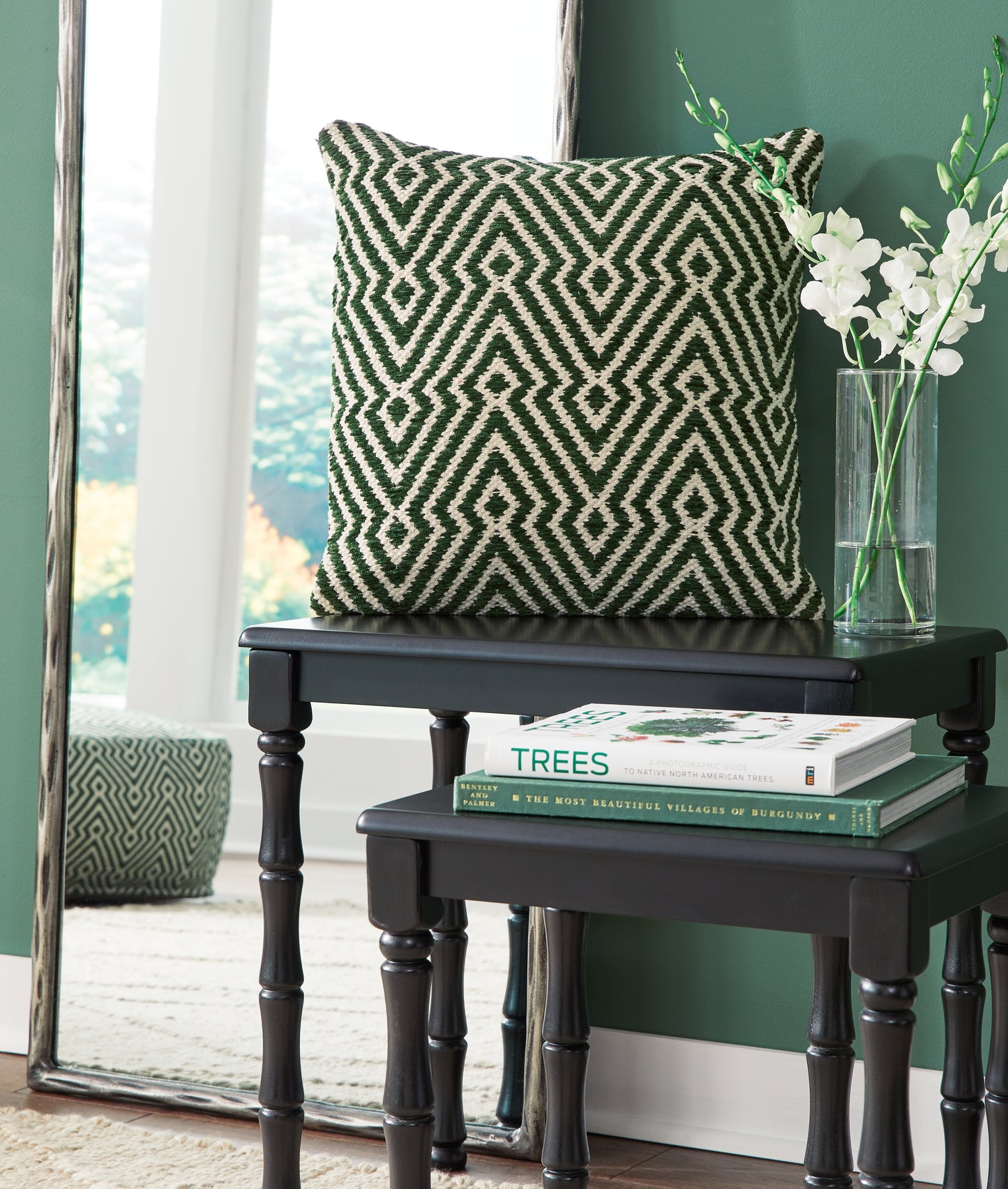 Auburndale Furniture Outlet - Ashley Furniture - Digover Pillows - Pillow (4/CS) / Green/Ivory - A1001036