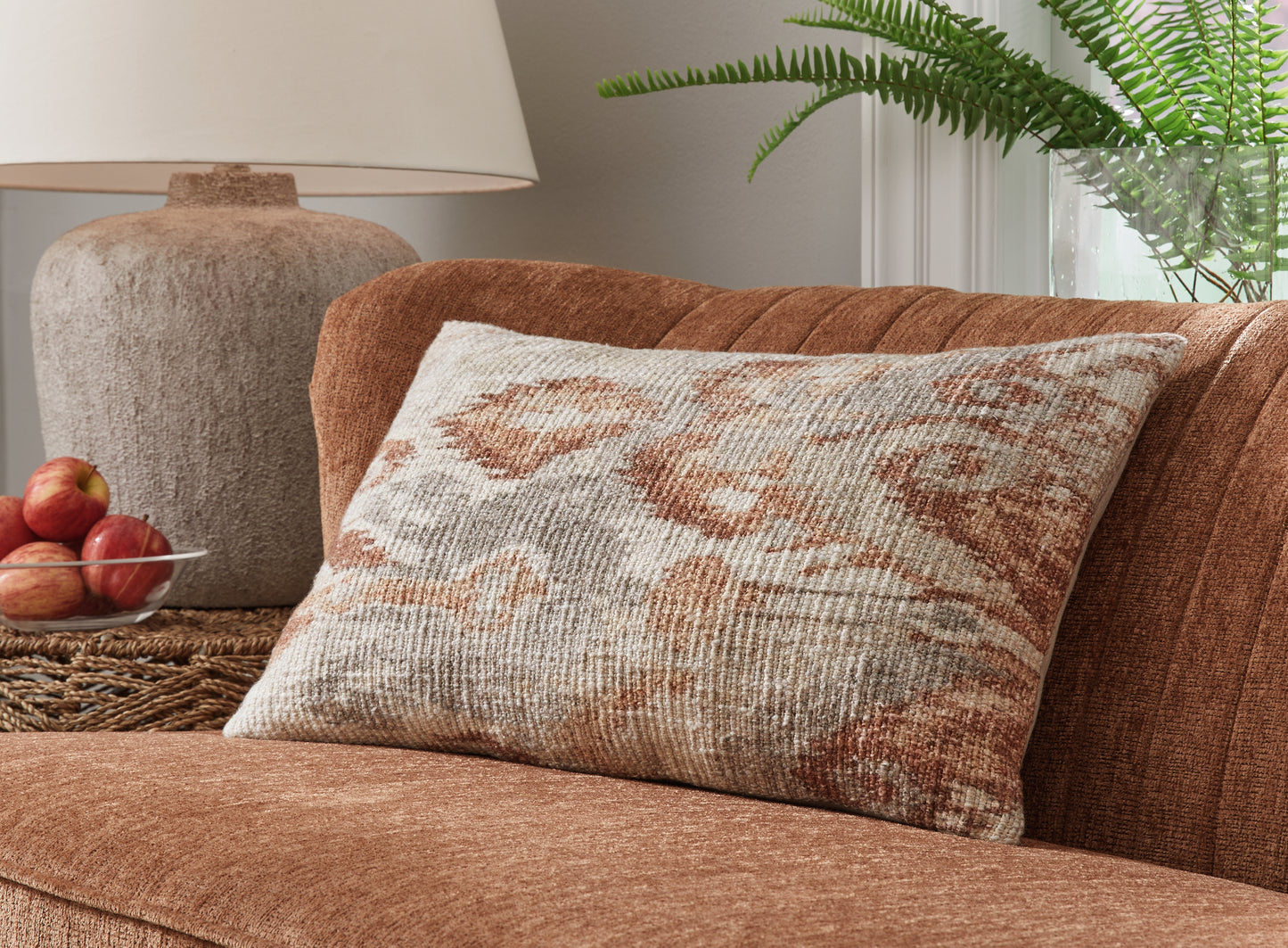 Auburndale Furniture Outlet - Ashley Furniture - Aprover Pillows - Pillow (4/CS) / Rust/Gray/White - A1001040