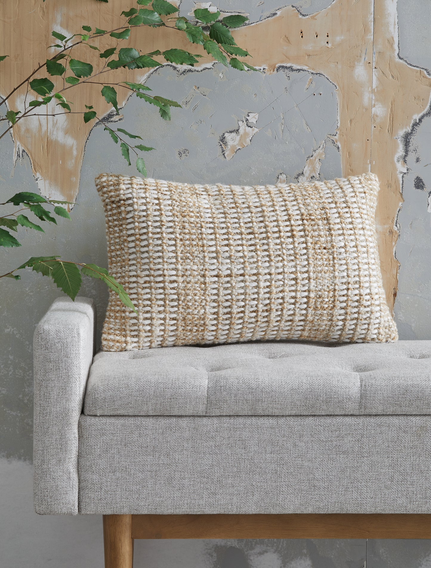 Auburndale Furniture Outlet - Ashley Furniture - Hathby Pillows - Pillow (4/CS) / Tan/White - A1001048