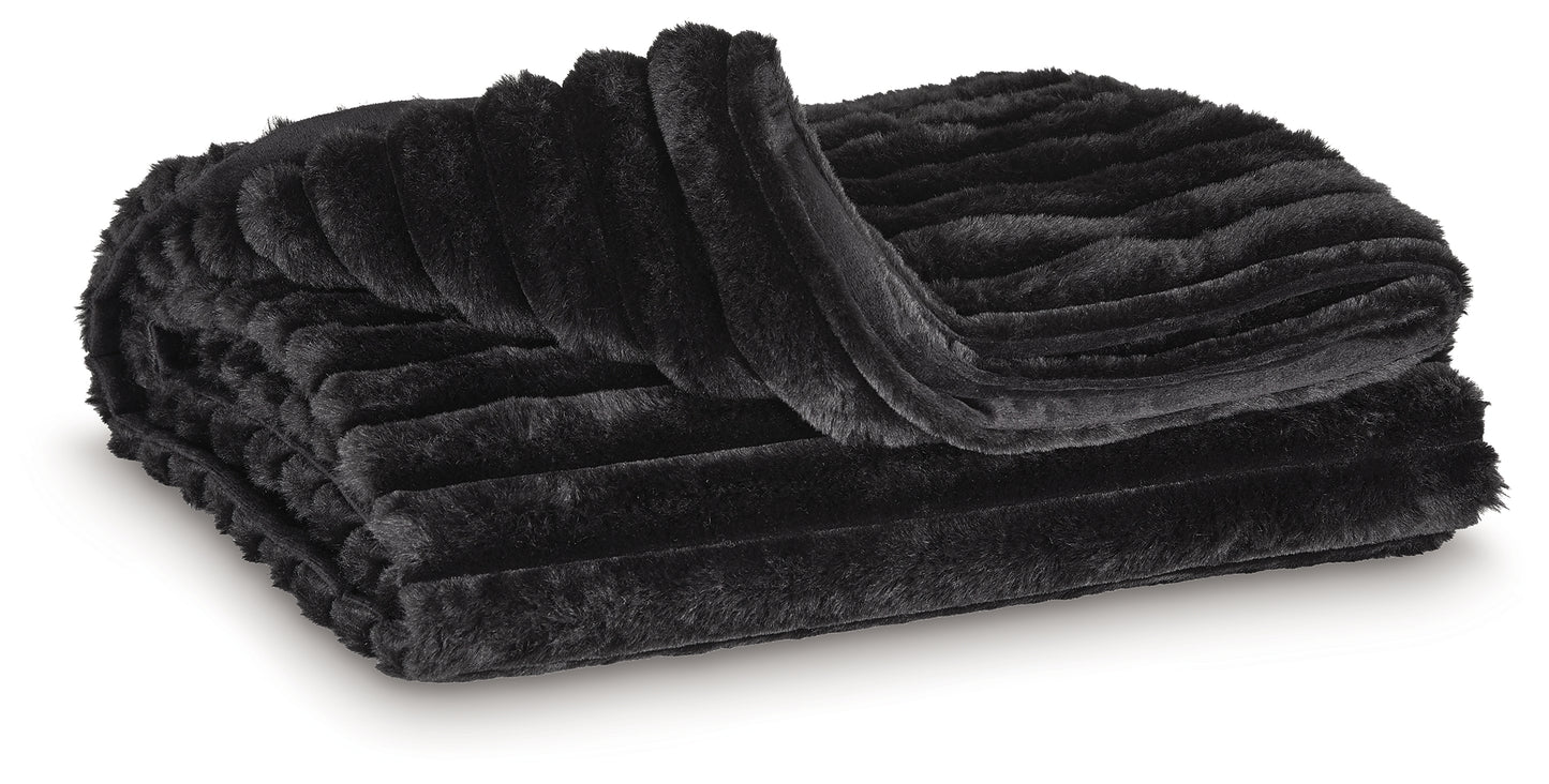 Auburndale Furniture Outlet - Ashley Furniture - Alsonwell Throw (Set of 3) - Throw (3/CS) / Black - A1001083