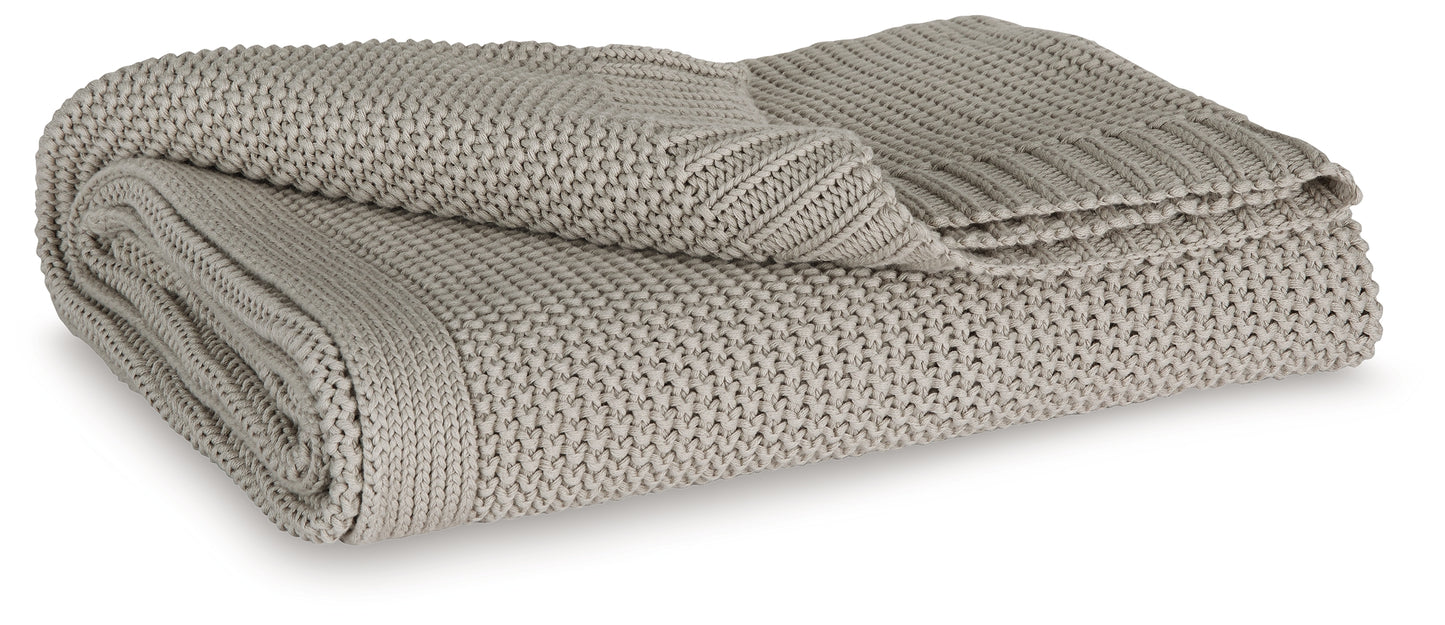 Auburndale Furniture Outlet - Ashley Furniture - Gayelery Throw (Set of 3) - Throw (3/CS) / Gray - A1001085