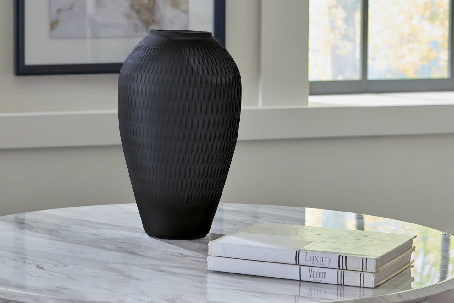 Auburndale Furniture Outlet - Ashley Furniture - Etney Vase - Vase / Slate - A2000510