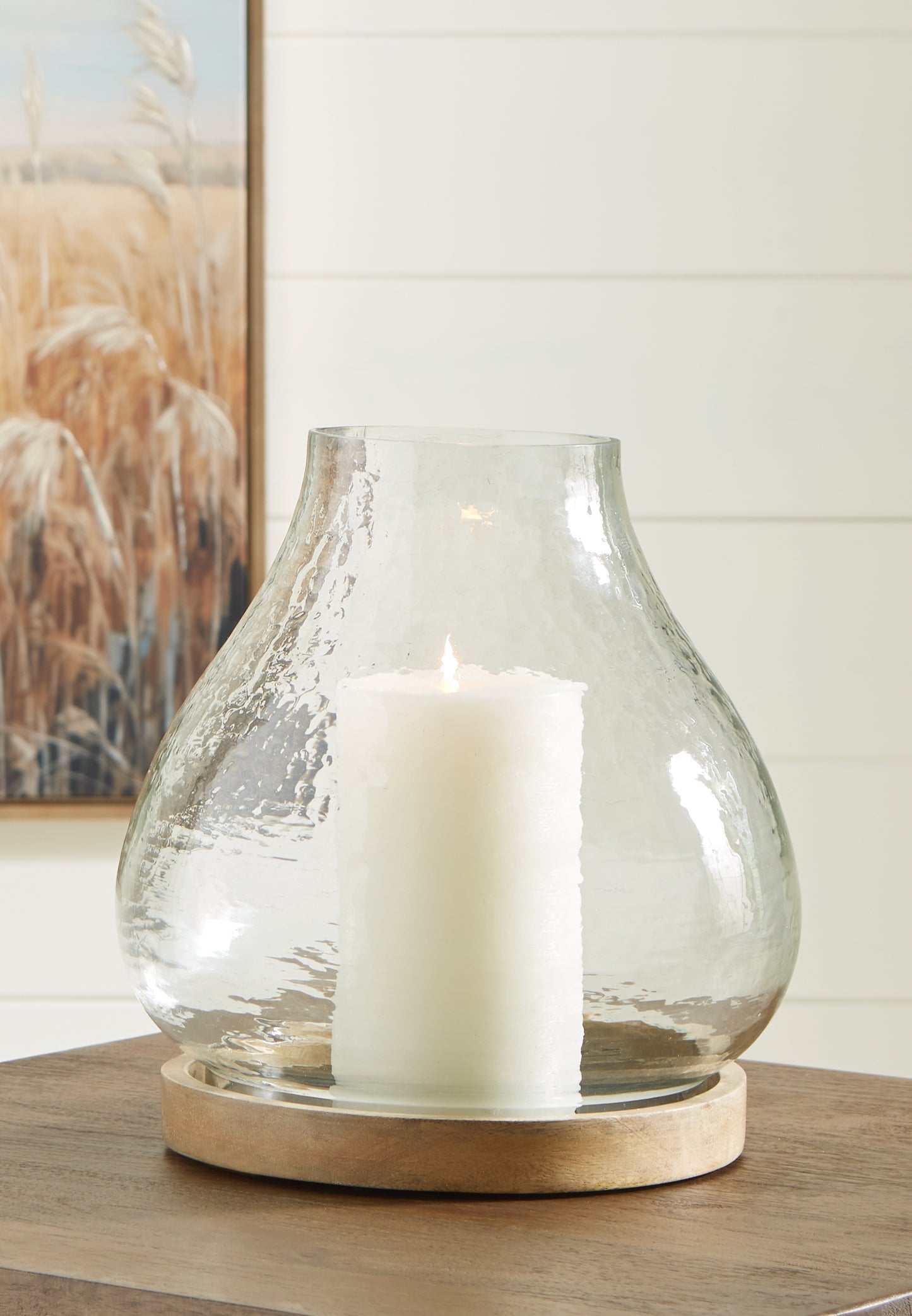 Auburndale Furniture Outlet - Ashley Furniture - Adalisen Candle Holder - Candle Holder / Clear/Brown - A2000679