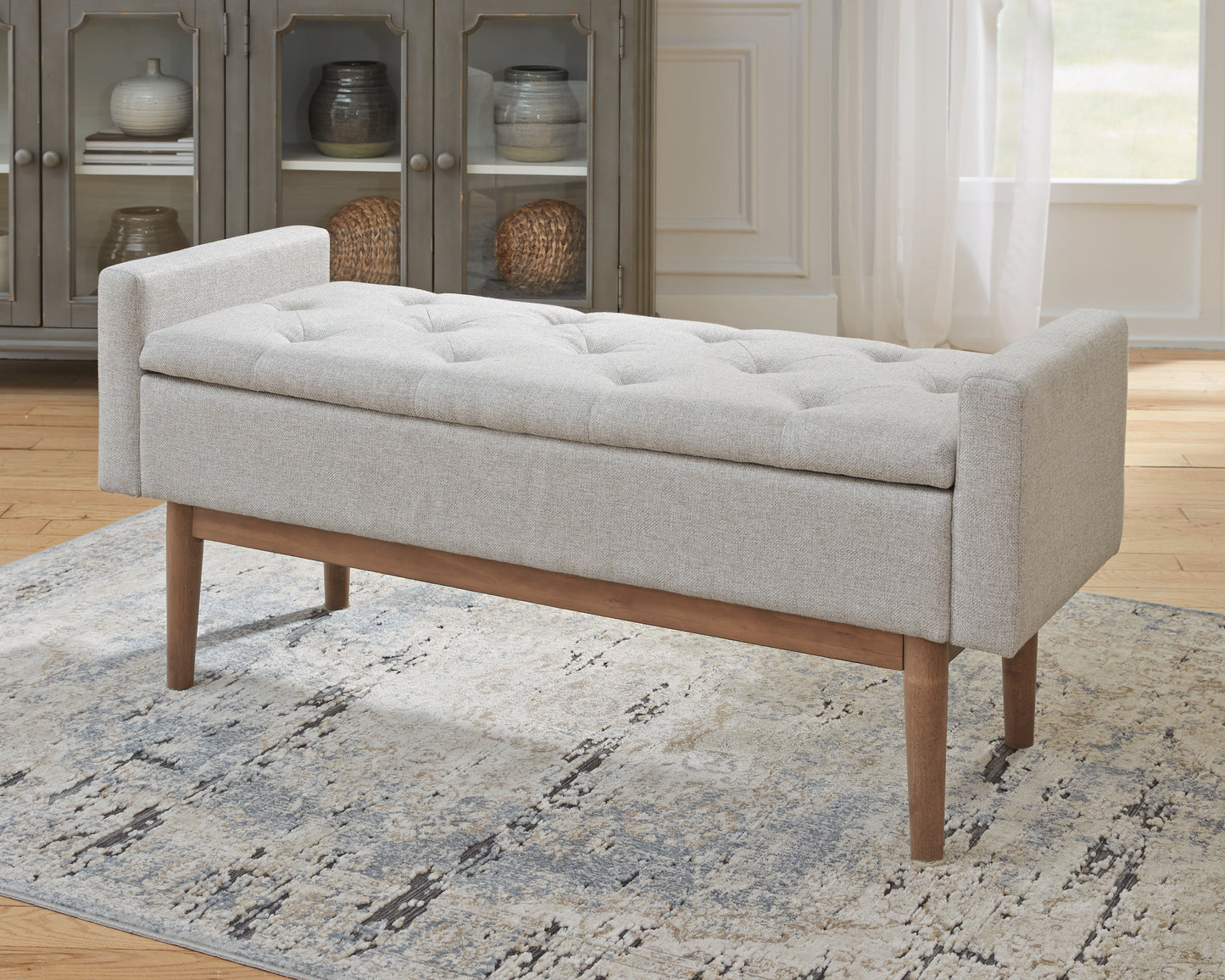 Auburndale Furniture Outlet - Ashley Furniture - Briarson Storage Bench - Storage Bench / Beige/Brown / 50"W x 18"D x 22"H - A3000247