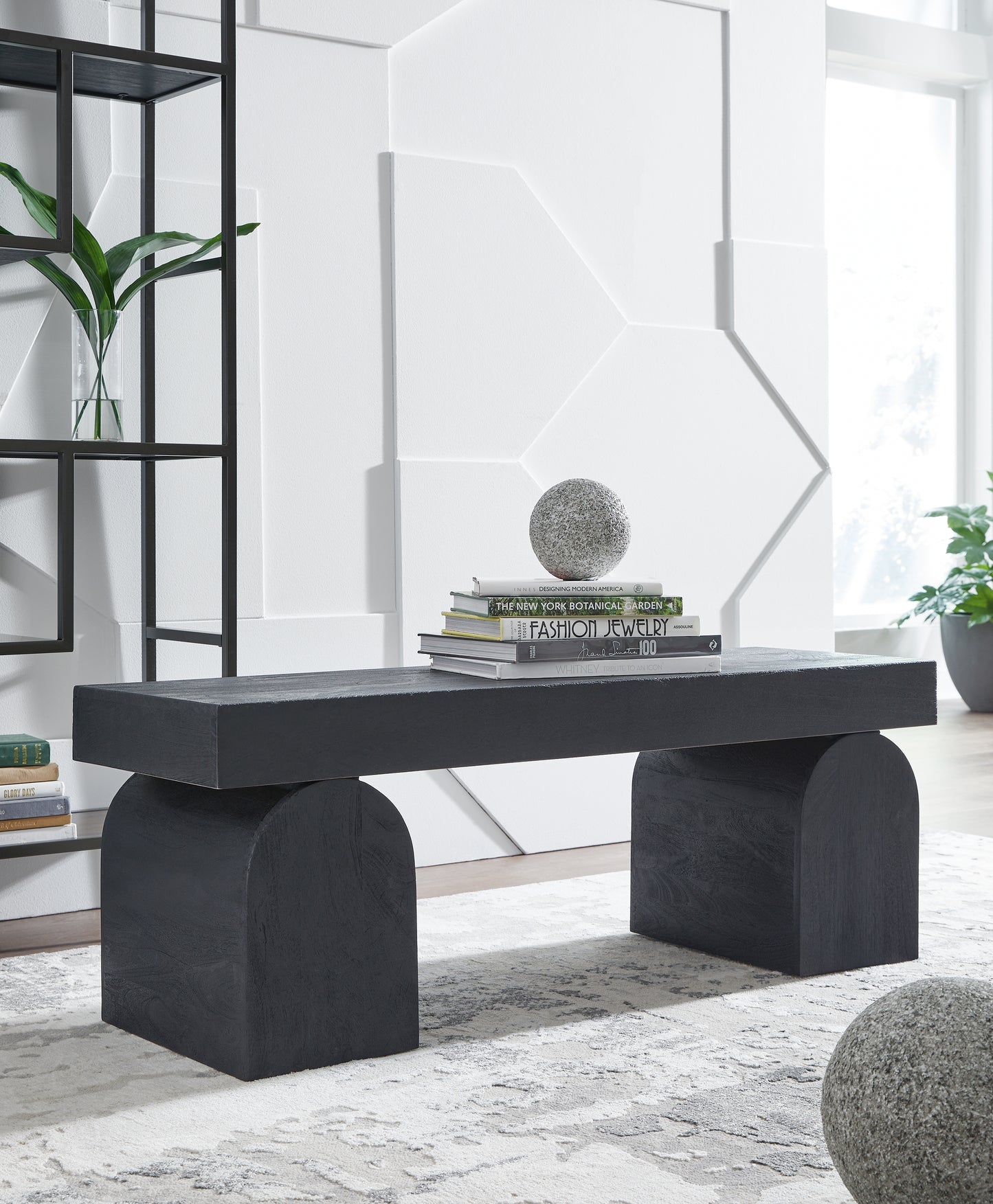 Auburndale Furniture Outlet - Ashley Furniture - Holgrove Accent Bench - Accent Bench / Black / 50"W x 16"D x 18"H - A3000683