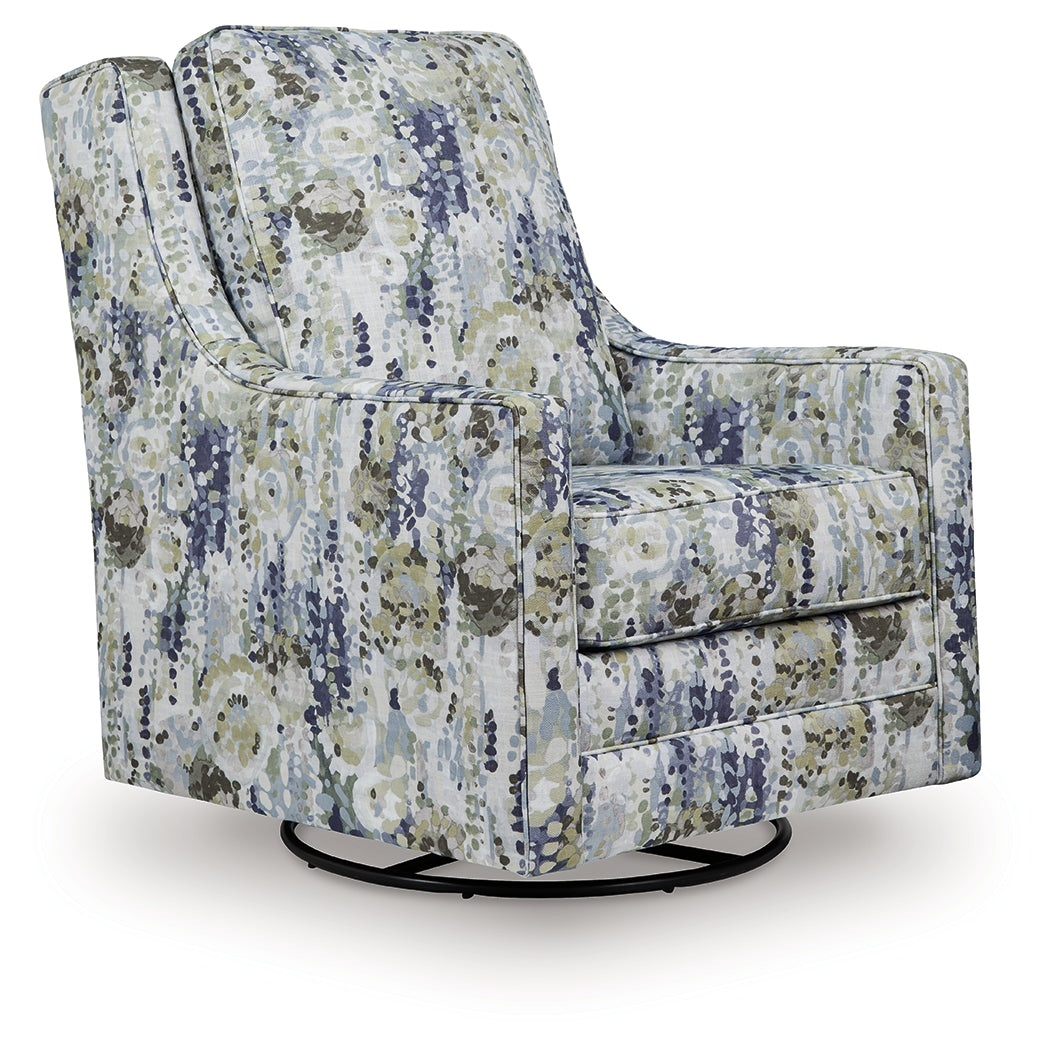 Auburndale Furniture Outlet - Ashley Furniture - Dustinford Swivel Glider Accent Chair - Swivel Glider Accent Chair / Multi - A3000732