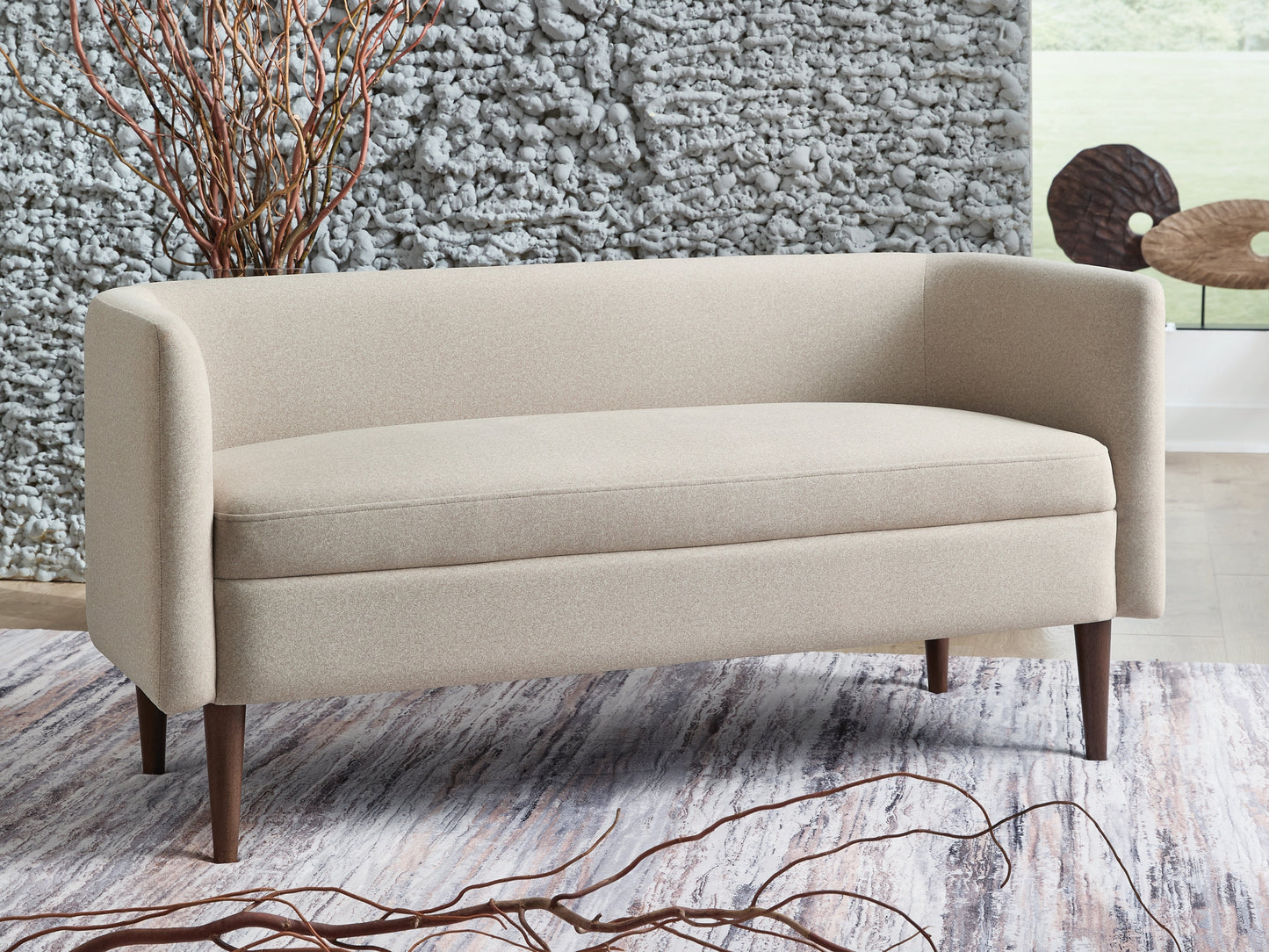 Auburndale Furniture Outlet - Ashley Furniture - Wainner Accent Bench - Accent Bench / Beige / 53"W x 22"D x 25"H - A3000756