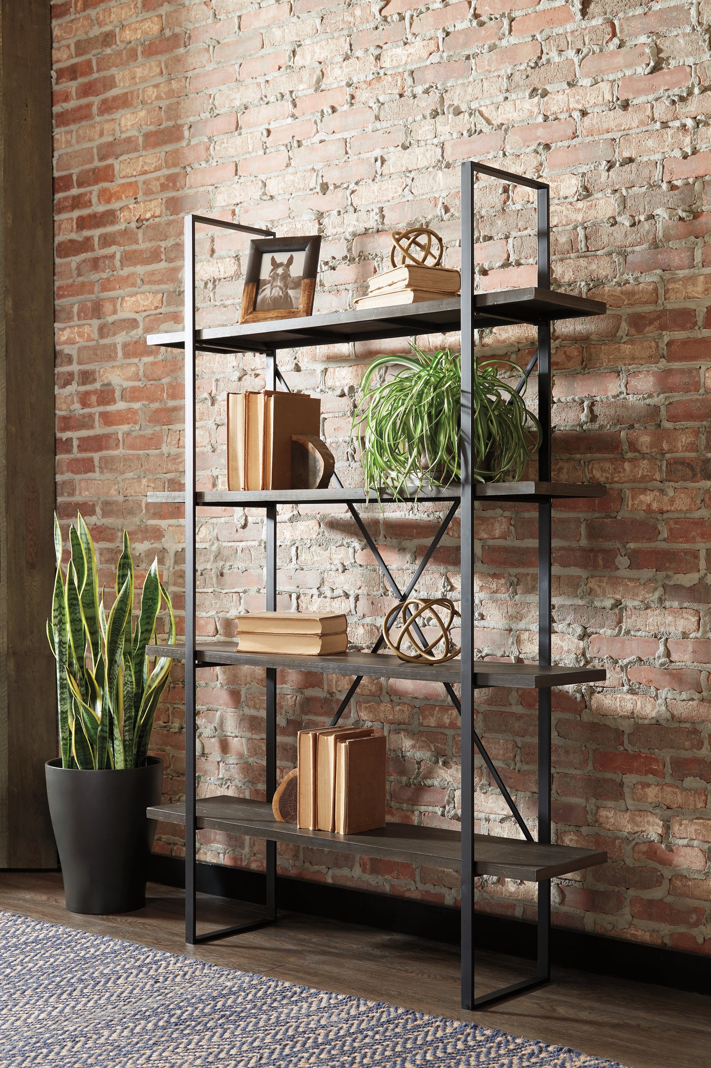 Auburndale Furniture Outlet - Ashley Furniture - Gilesgrove Bookcase - Bookcase / Black/Gray - A4000017