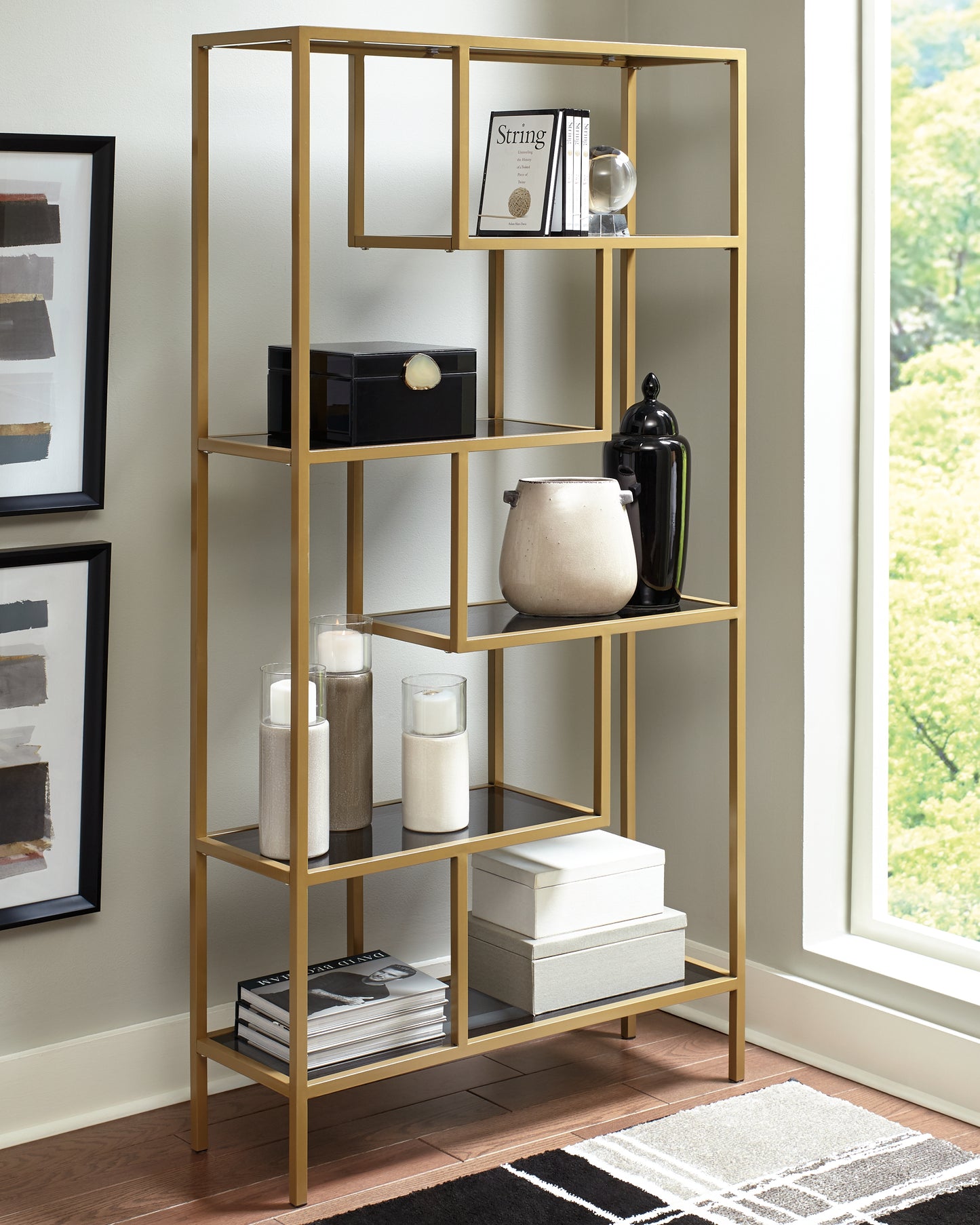 Auburndale Furniture Outlet - Ashley Furniture - Frankwell Bookcase - Bookcase / Brown/Black - A4000021