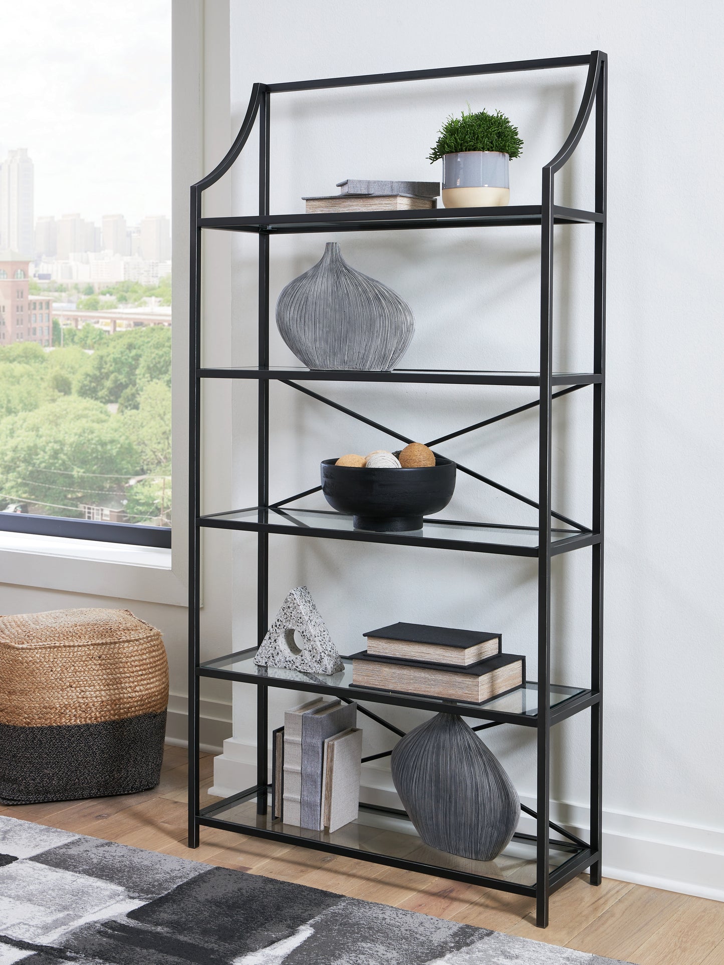 Auburndale Furniture Outlet - Ashley Furniture - Dakerwell Bookcase - Bookcase / Antique Black - A4000557