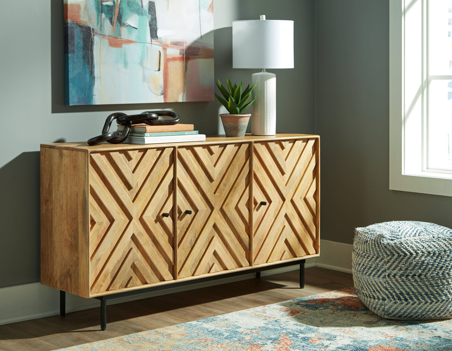 Auburndale Furniture Outlet - Ashley Furniture - Cadewick Accent Cabinet - Accent Cabinet / Natural - A4000570