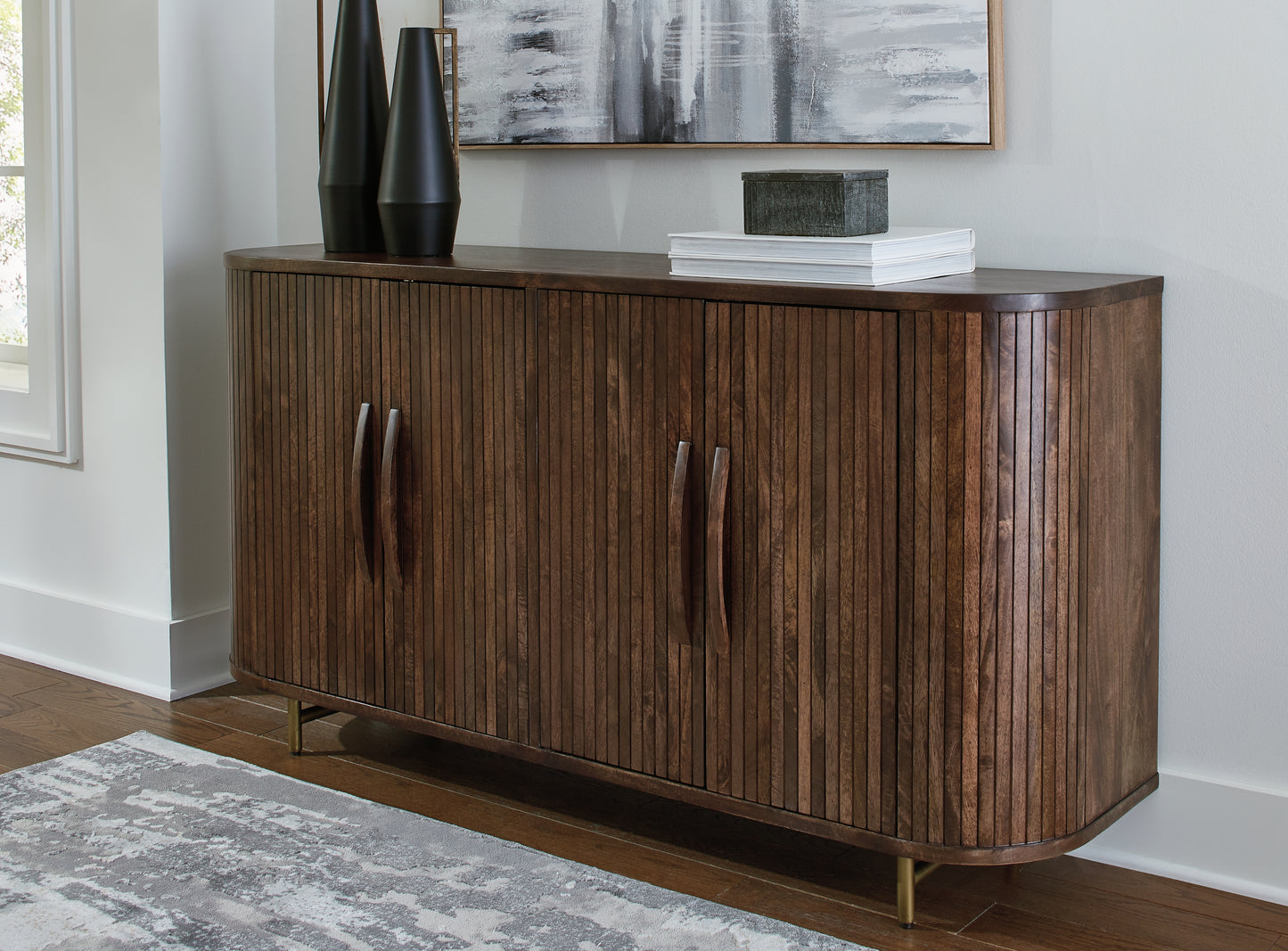 Auburndale Furniture Outlet - Ashley Furniture - Amickly Accent Cabinet - Accent Cabinet / Dark Brown - A4000571