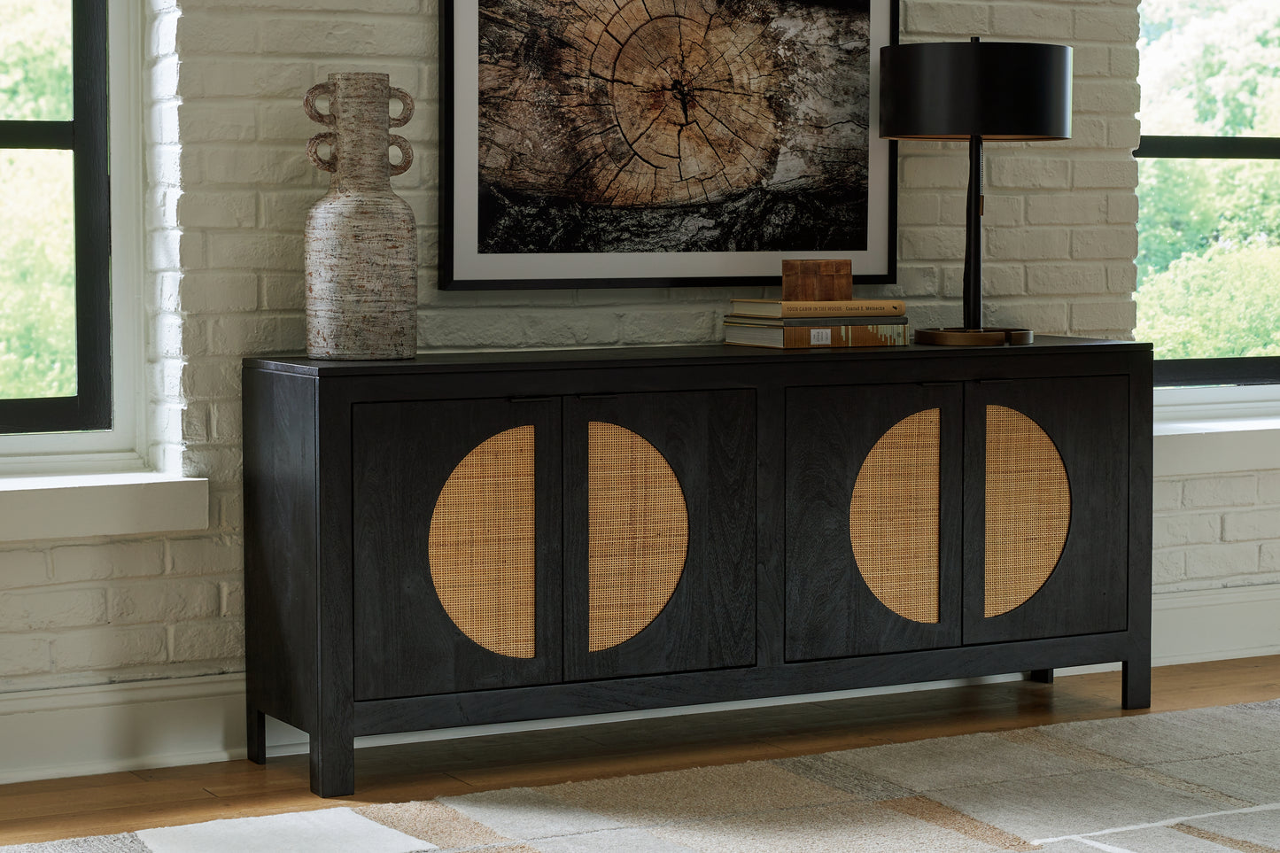 Auburndale Furniture Outlet - Ashley Furniture - Cliffiings Accent Cabinet - Accent Cabinet / Black/Natural - A4000575