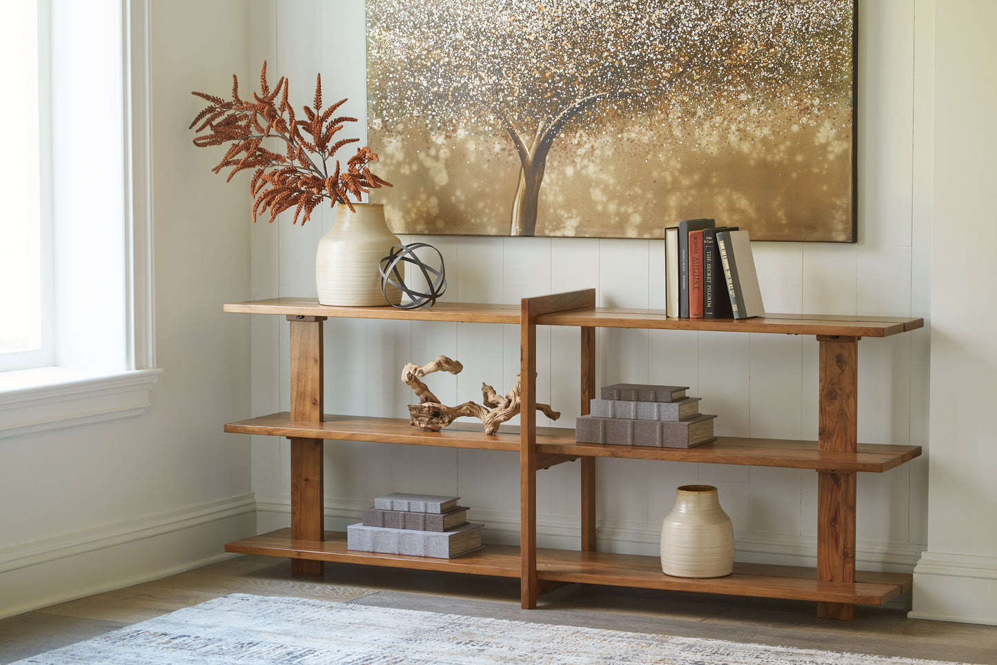 Auburndale Furniture Outlet - Ashley Furniture - Fayemour Console Sofa Table - Console Sofa Table / Brown - A4000593