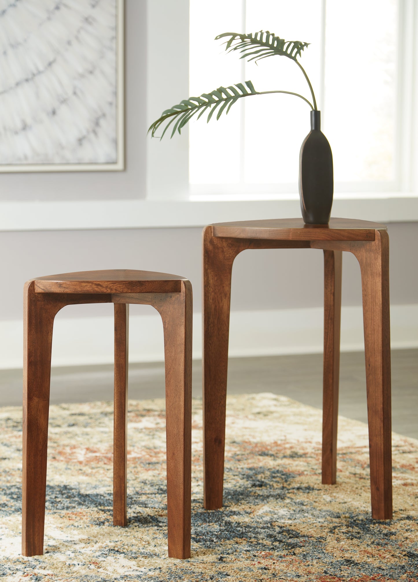 Auburndale Furniture Outlet - Ashley Furniture - Brynnleigh Accent Table (Set of 2) - Accent Table Set (Set of 2) / Medium Brown - A4000607