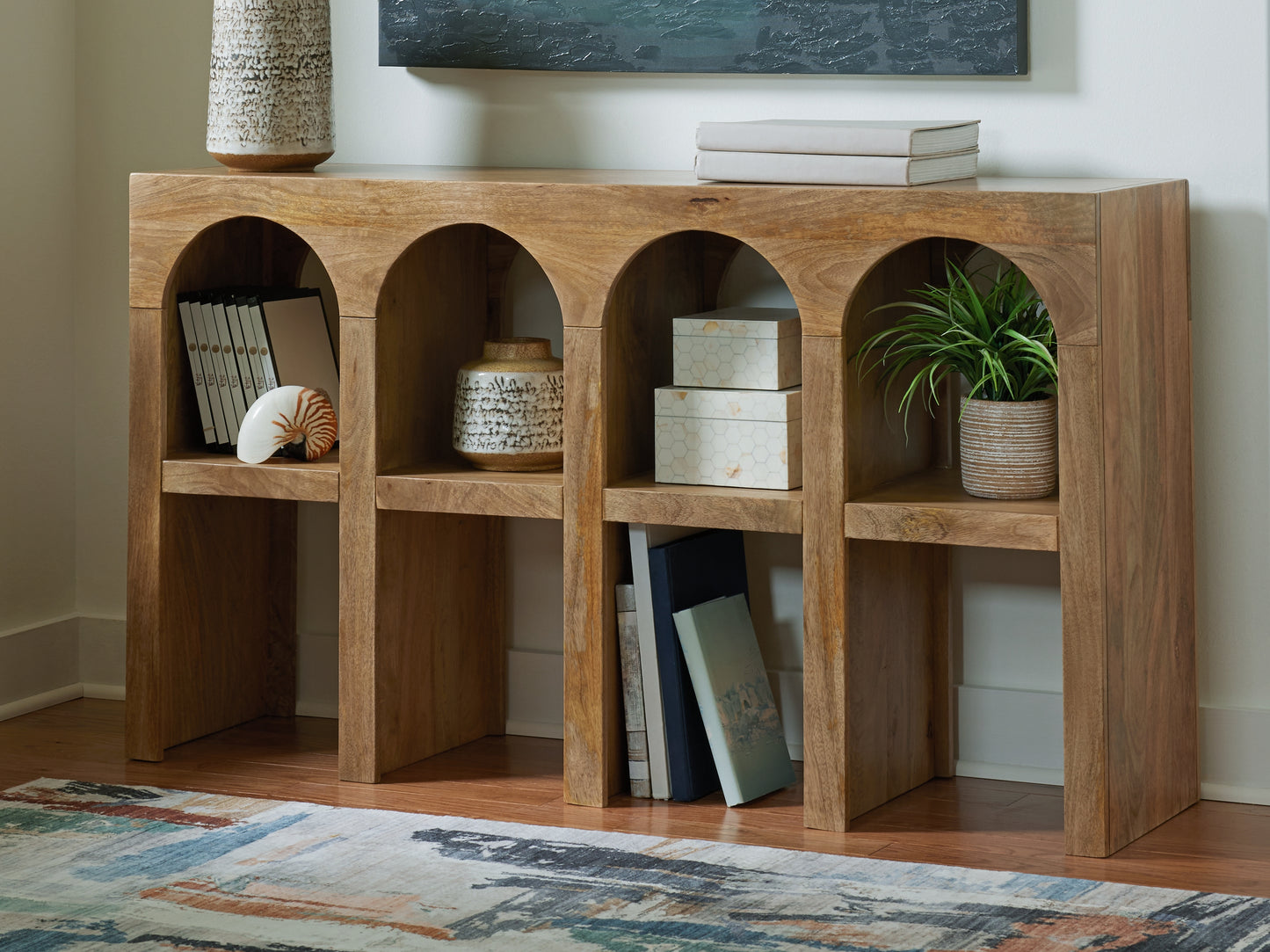 Auburndale Furniture Outlet - Ashley Furniture - Luzmanacy Console Sofa Table - Console Sofa Table / Natural Brown - A4000664