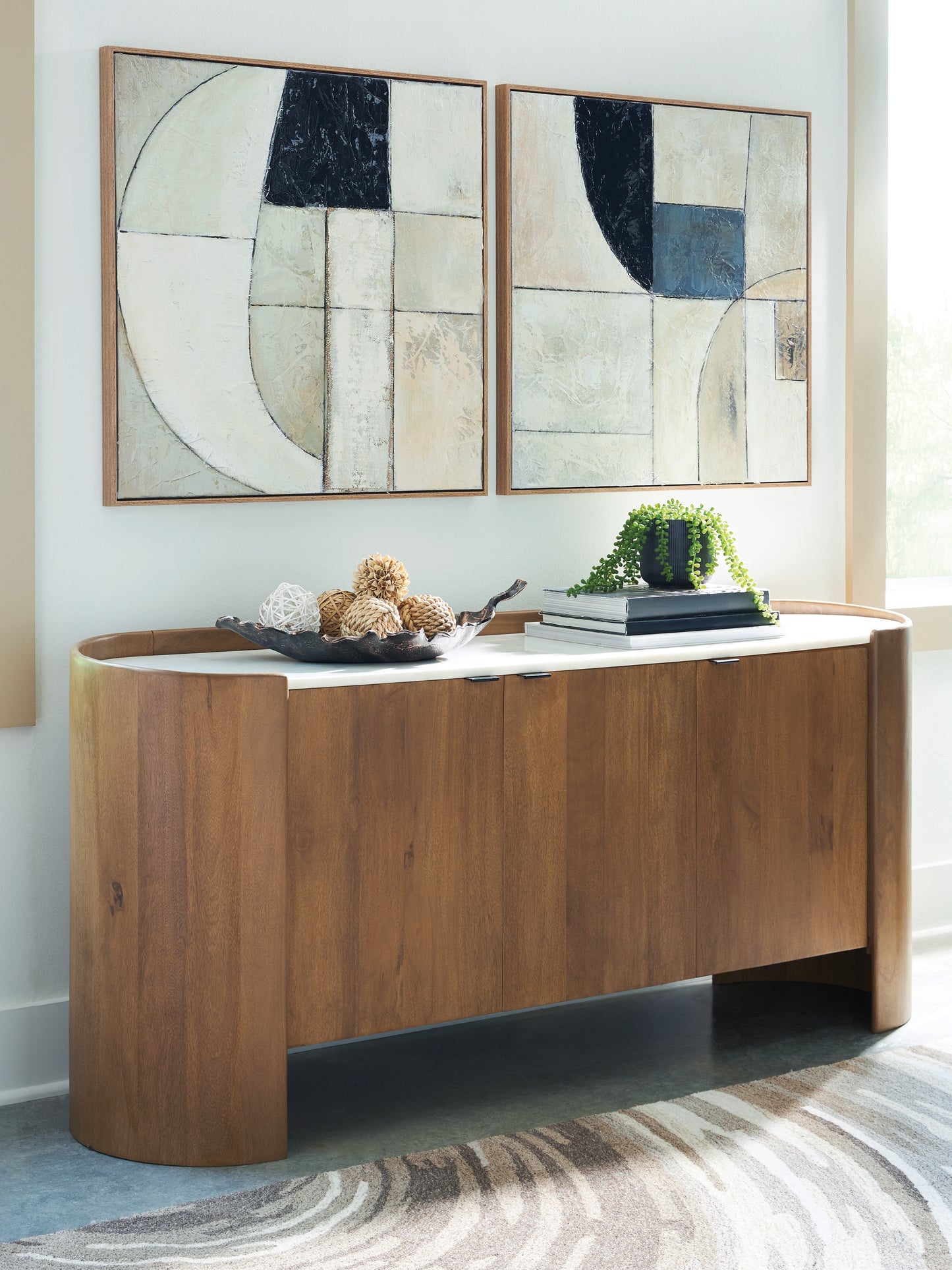 Auburndale Furniture Outlet - Ashley Furniture - Fitzroy Accent Cabinet - Accent Cabinet / Brown/White - A4000688