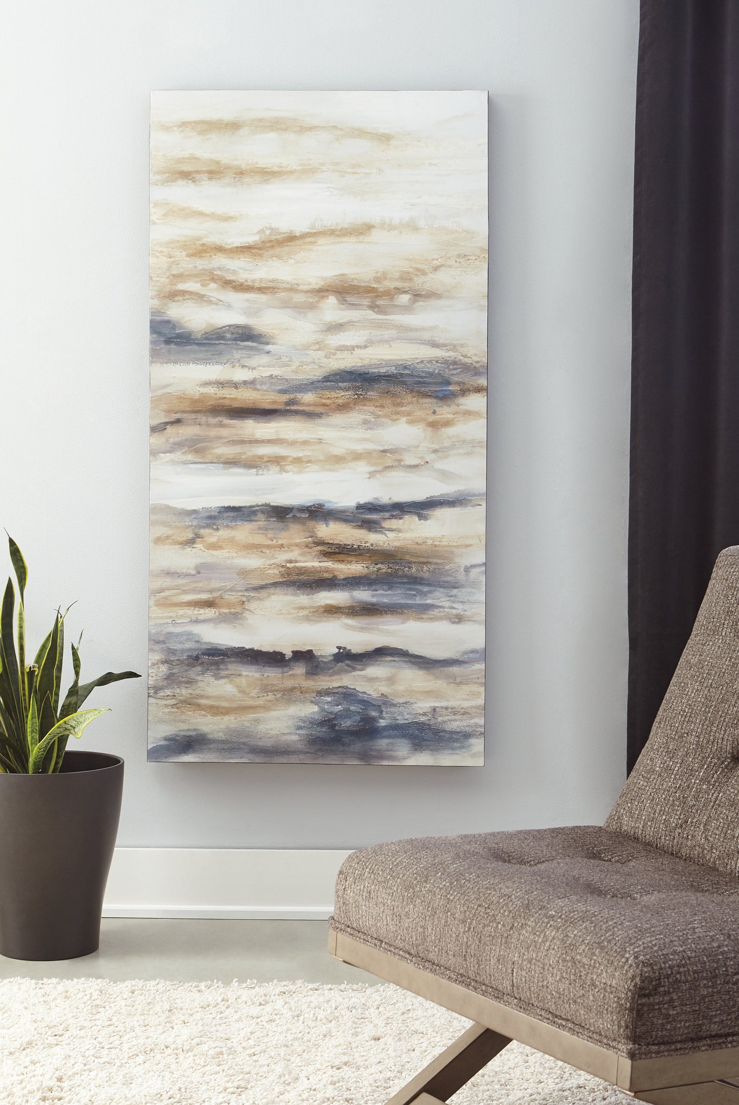 Auburndale Furniture Outlet - Ashley Furniture - Joely Wall Decor - Wall Art / Blue/Tan - A8000277