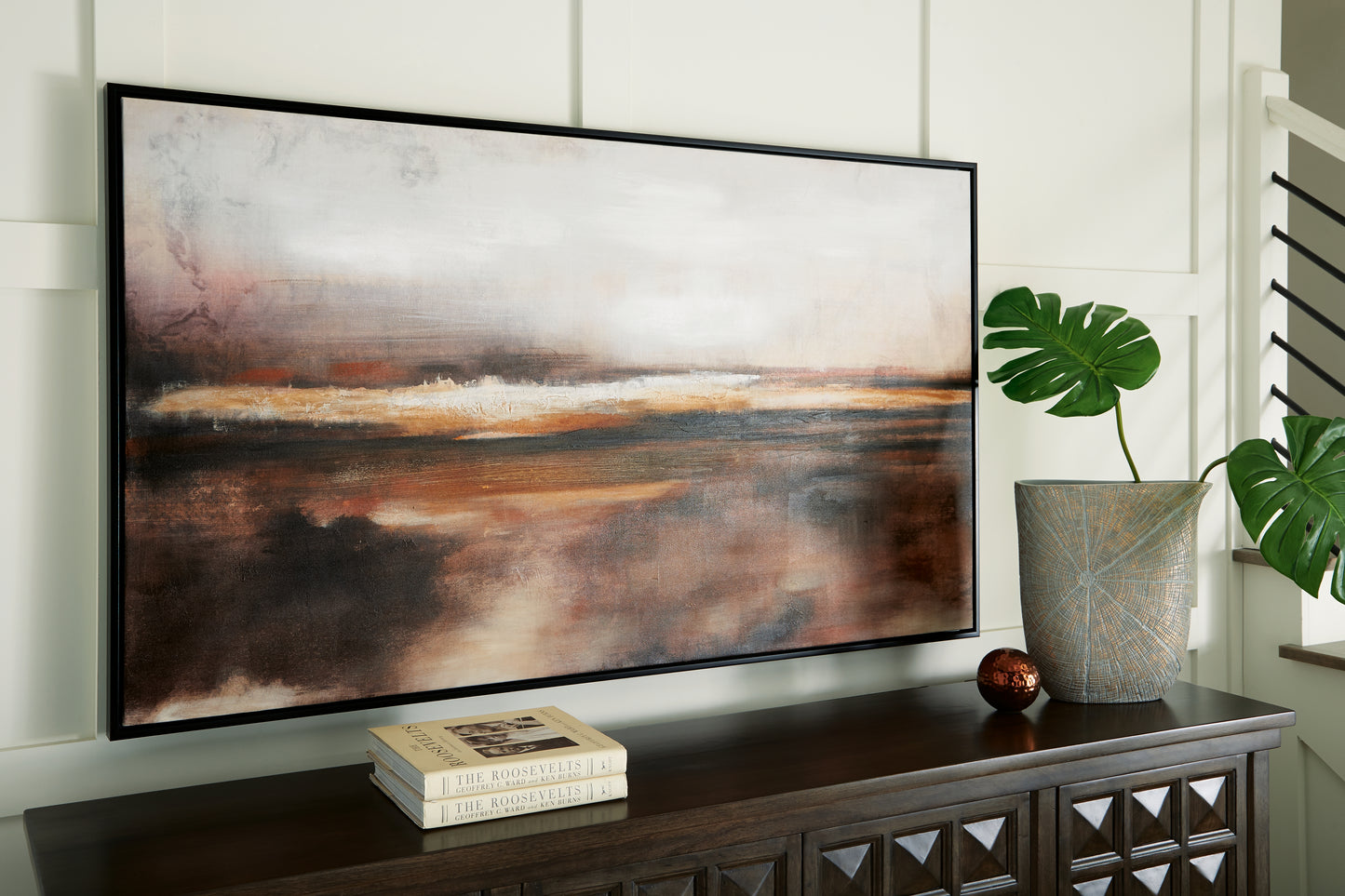 Auburndale Furniture Outlet - Ashley Furniture - Drewland Wall Decor - Wall Art / Black/Brown/Orange - A8000375