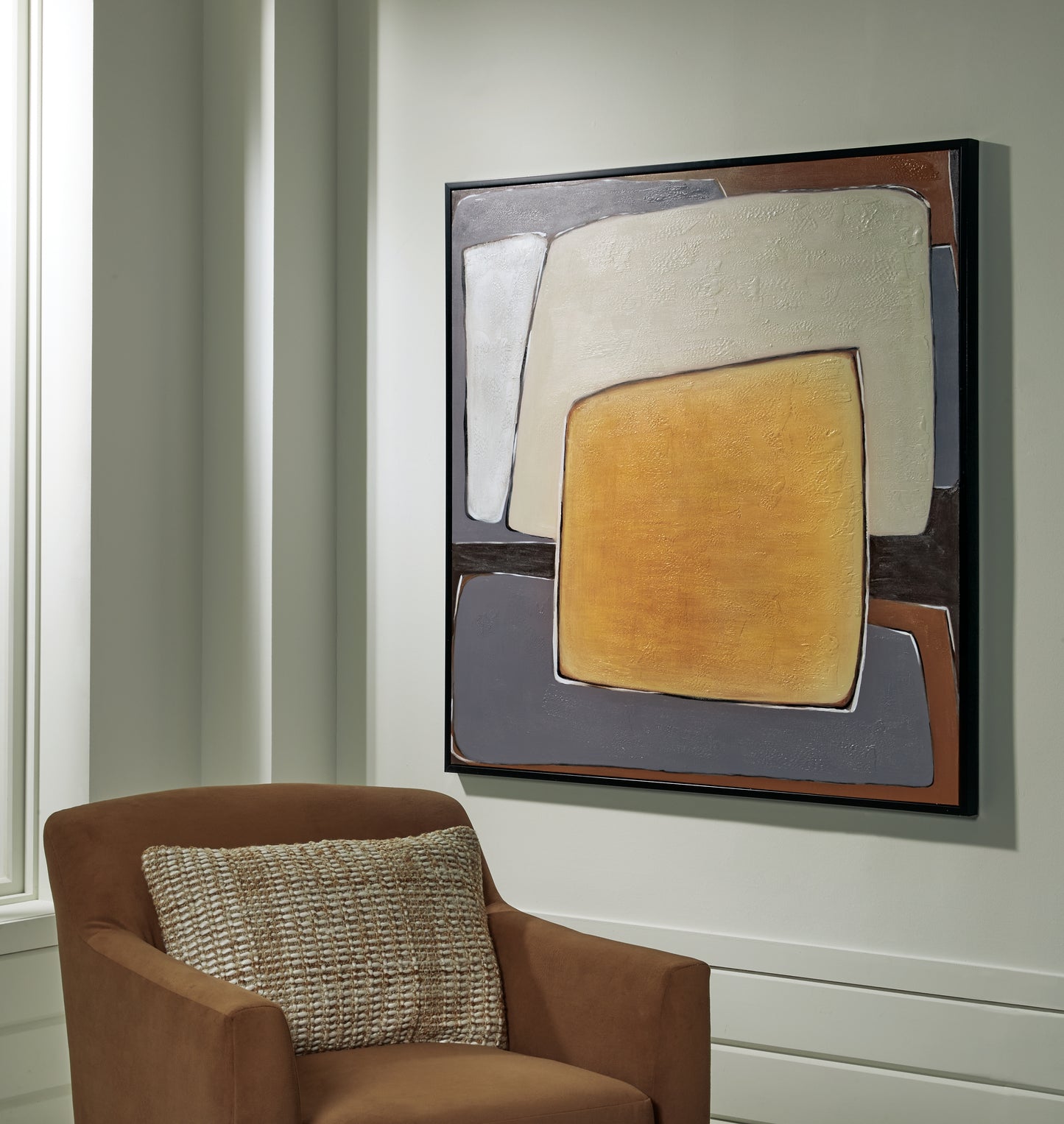 Auburndale Furniture Outlet - Ashley Furniture - Actman Wall Decor - Wall Art / Cream/Brown/Gray - A8000428