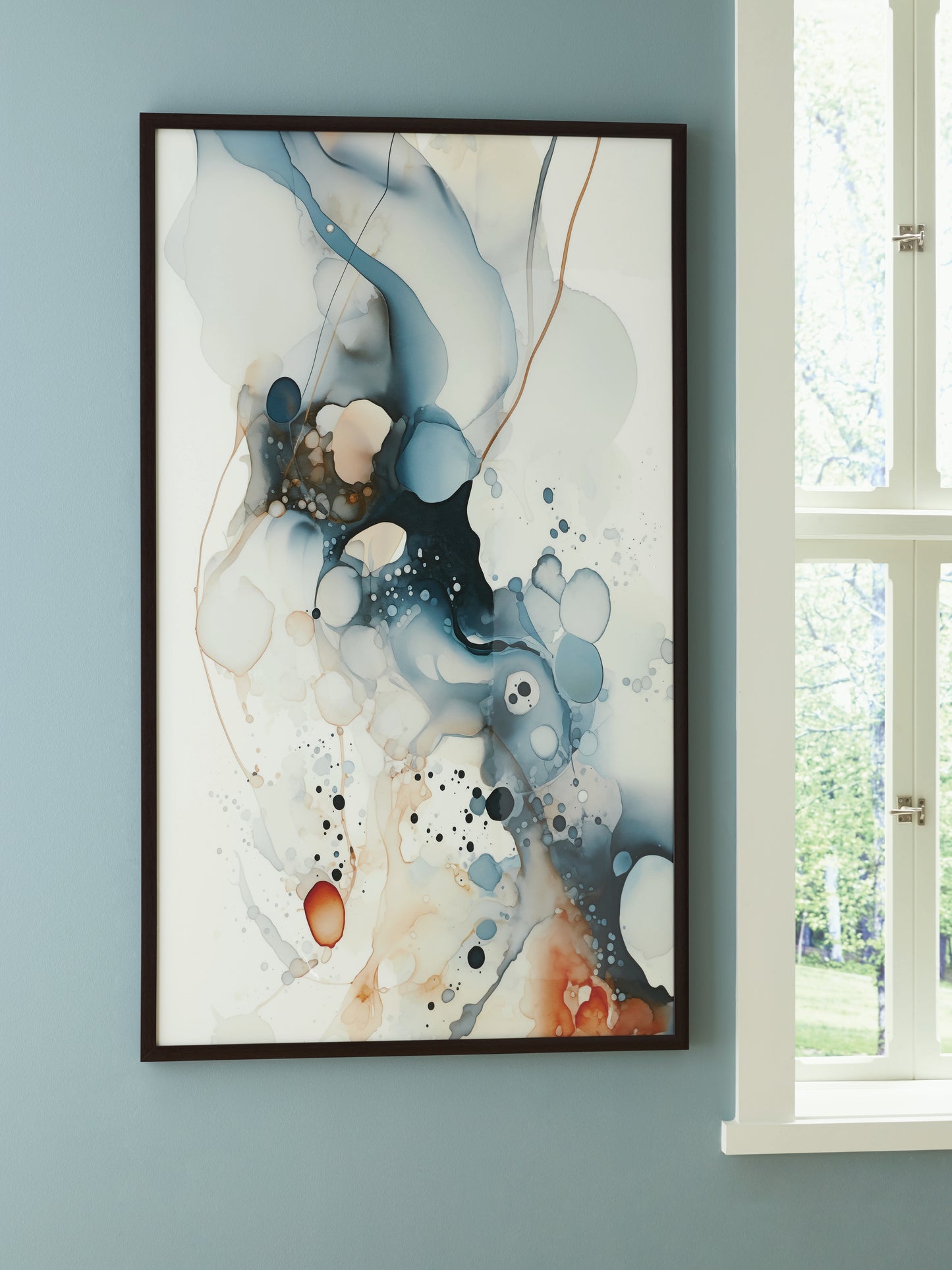 Auburndale Furniture Outlet - Ashley Furniture - Foxenburg Wall Decor - Wall Art / Blue/Amber/White - A8000432