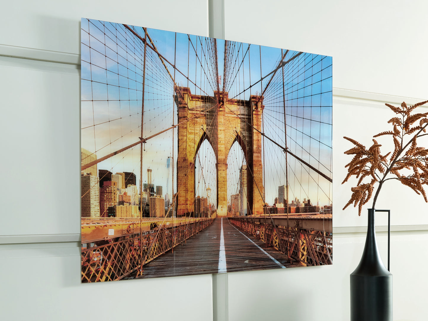 Auburndale Furniture Outlet - Ashley Furniture - Shayward Wall Decor - Wall Art / Blue/Amber - A8000435