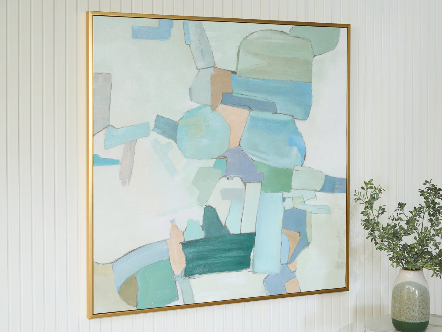 Auburndale Furniture Outlet - Ashley Furniture - Wynburn Wall Decor - Wall Art / White/Blue/Green - A8000442