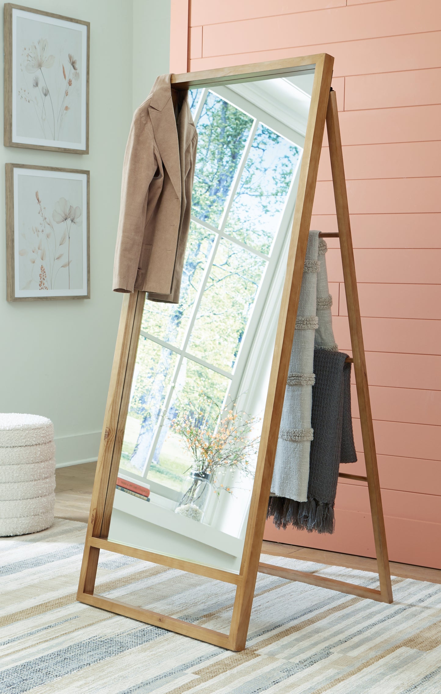 Auburndale Furniture Outlet - Ashley Furniture - Devford Mirror - Floor Mirror / Brown - A8010341