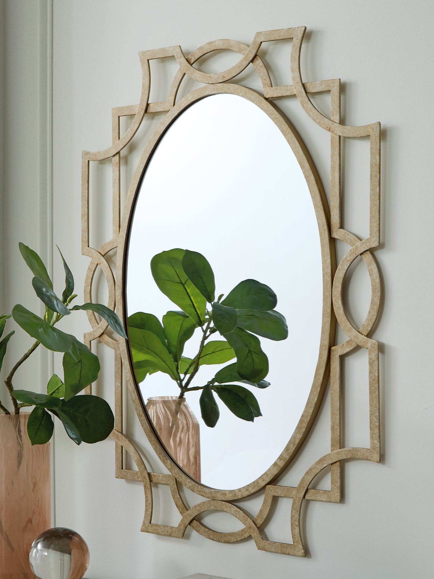 Auburndale Furniture Outlet - Ashley Furniture - Fulkmore Mirror - Accent Mirror / Antique Gold Finish - A8010350