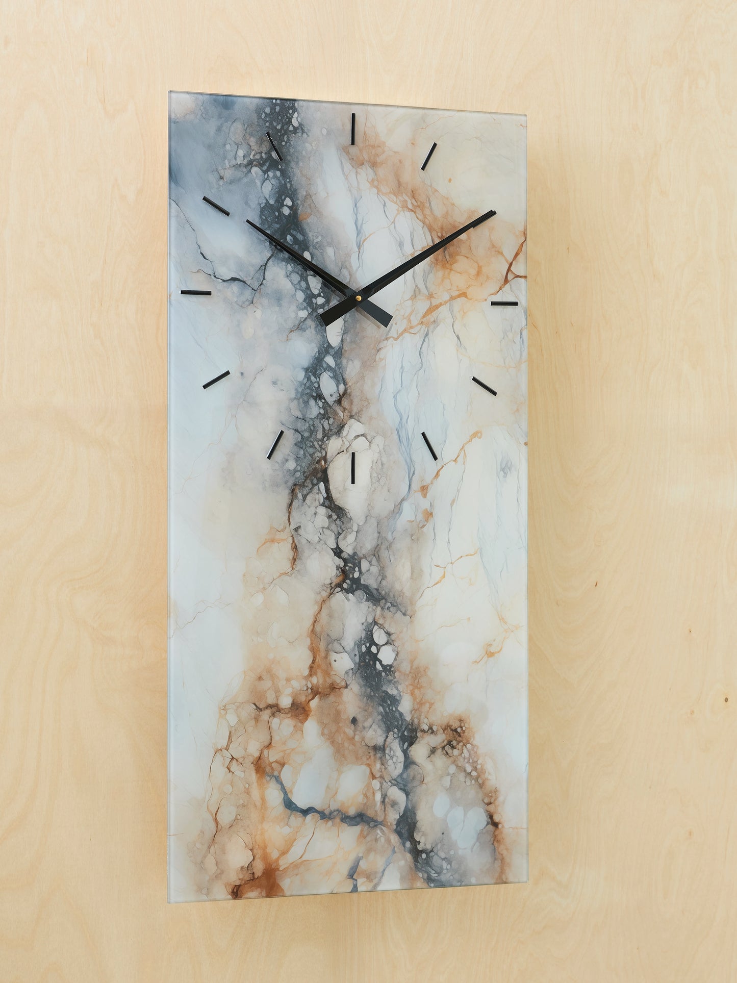 Auburndale Furniture Outlet - Ashley Furniture - Teague Wall Decor - Wall Clock / Brown/Gray/Ivory - A8010432