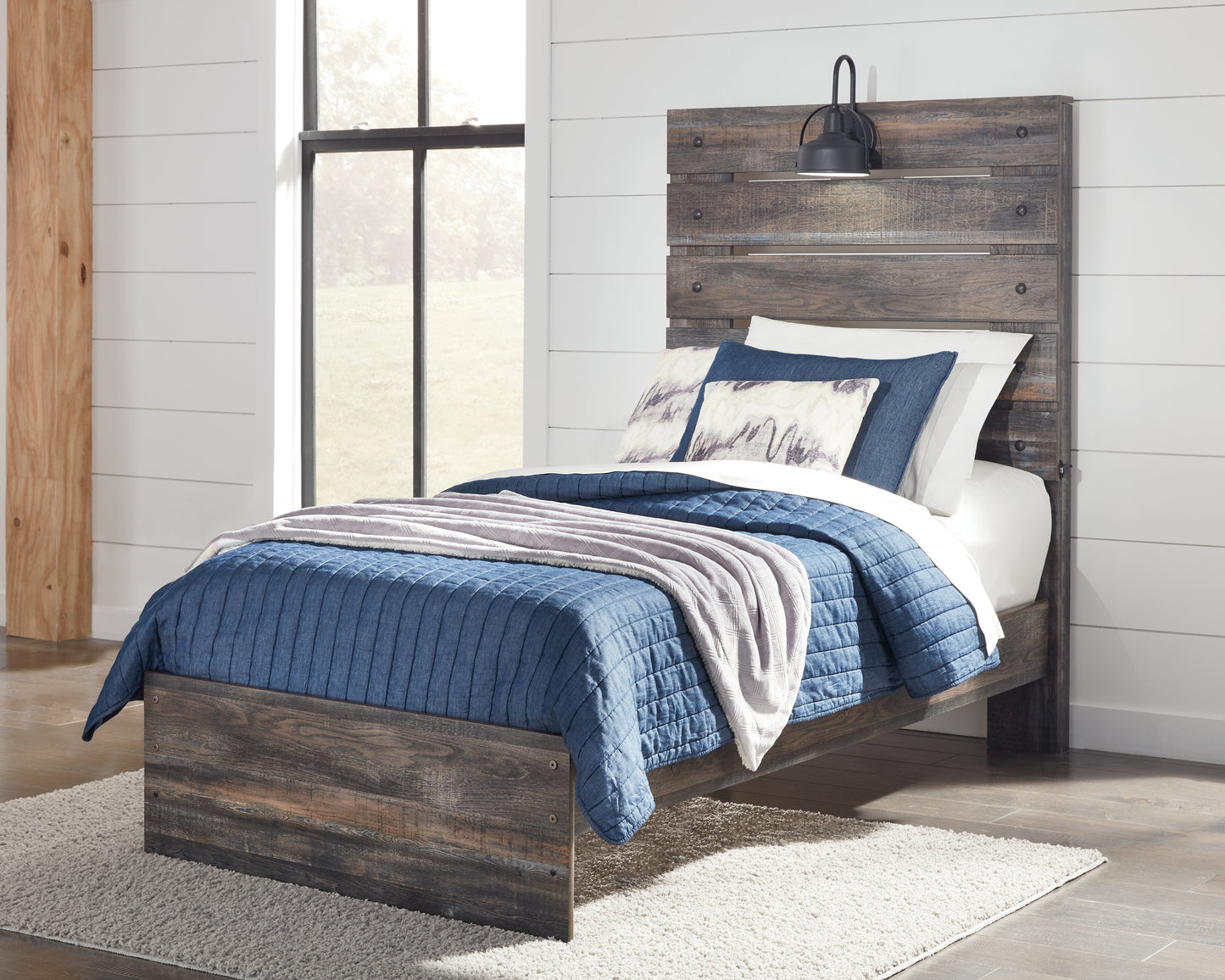 Auburndale Furniture Outlet - Ashley Furniture - Drystan Bedroom - Twin Panel Bed / Multi - B211B2