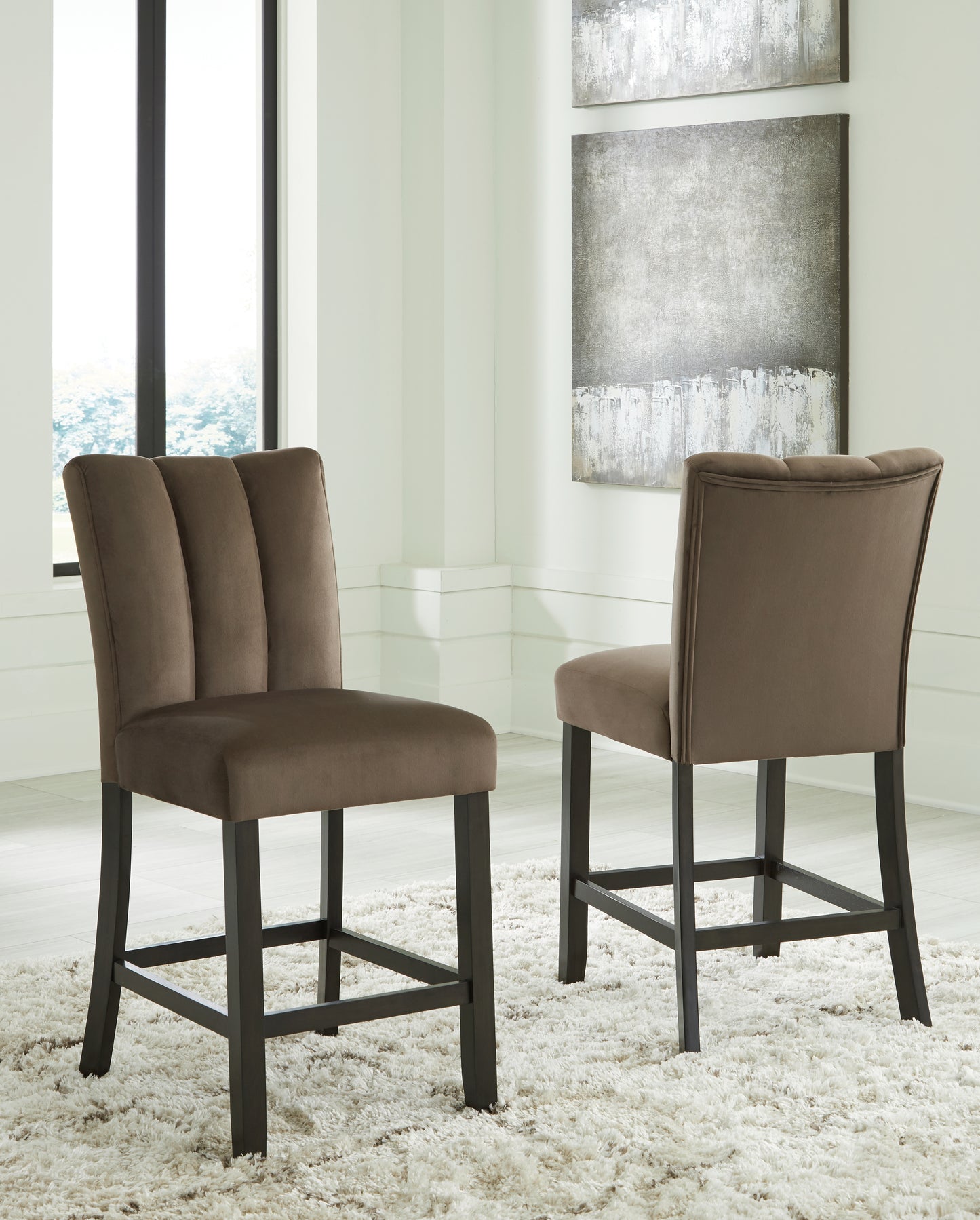 Auburndale Furniture Outlet - Ashley Furniture - Jeshina Counter Height Barstool (Set of 2) - Counter Height Barstool (Set of 2) / Mocha - PCD581-124X2