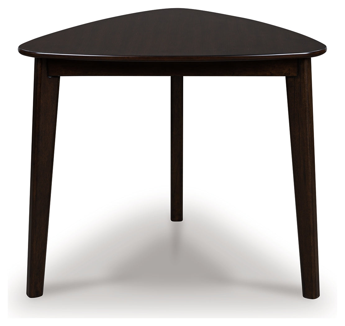 Auburndale Furniture Outlet - Ashley Furniture - Mallenette Dining Table - Triangle Dining Room Table / Merlot - PCD607-16