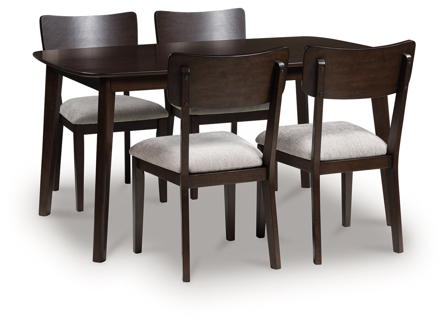 Auburndale Furniture Outlet - Ashley Furniture - Mallenette Dining Table and 4 Chairs (Set of 5) - Dining Room Table Set (5/CN) / Merlot - PCD607-225
