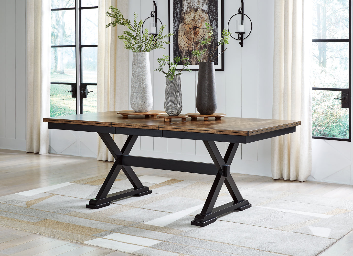 Auburndale Furniture Outlet - Ashley Furniture - Wildenauer Dining Room - Bar Height Barstool (Set of 2) / Brown/Black - D634-230X2