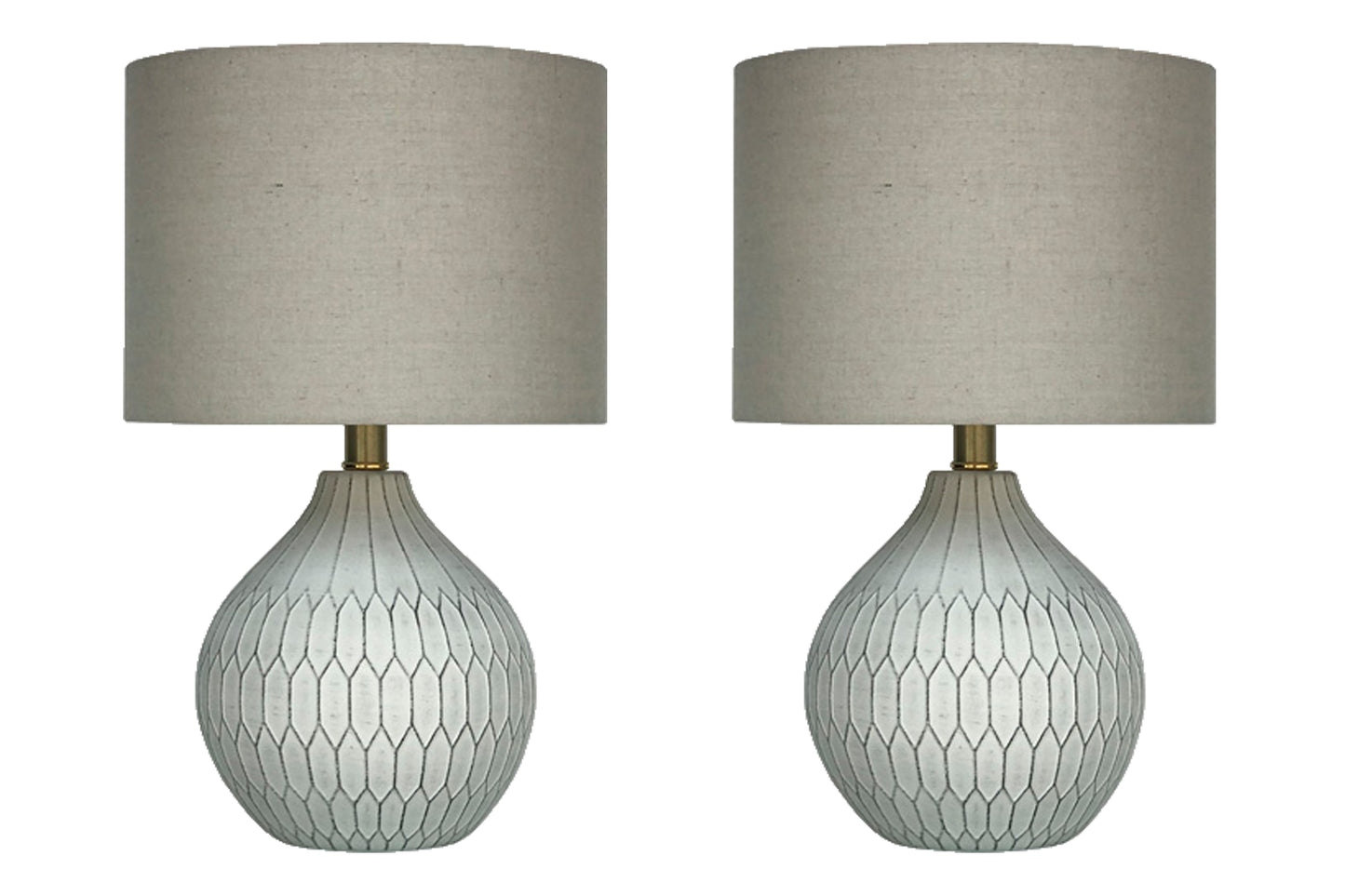 Auburndale Furniture Outlet - Ashley Furniture - Wardmont Lighting - Table Lamp (Set of 2) / White - L180094X2