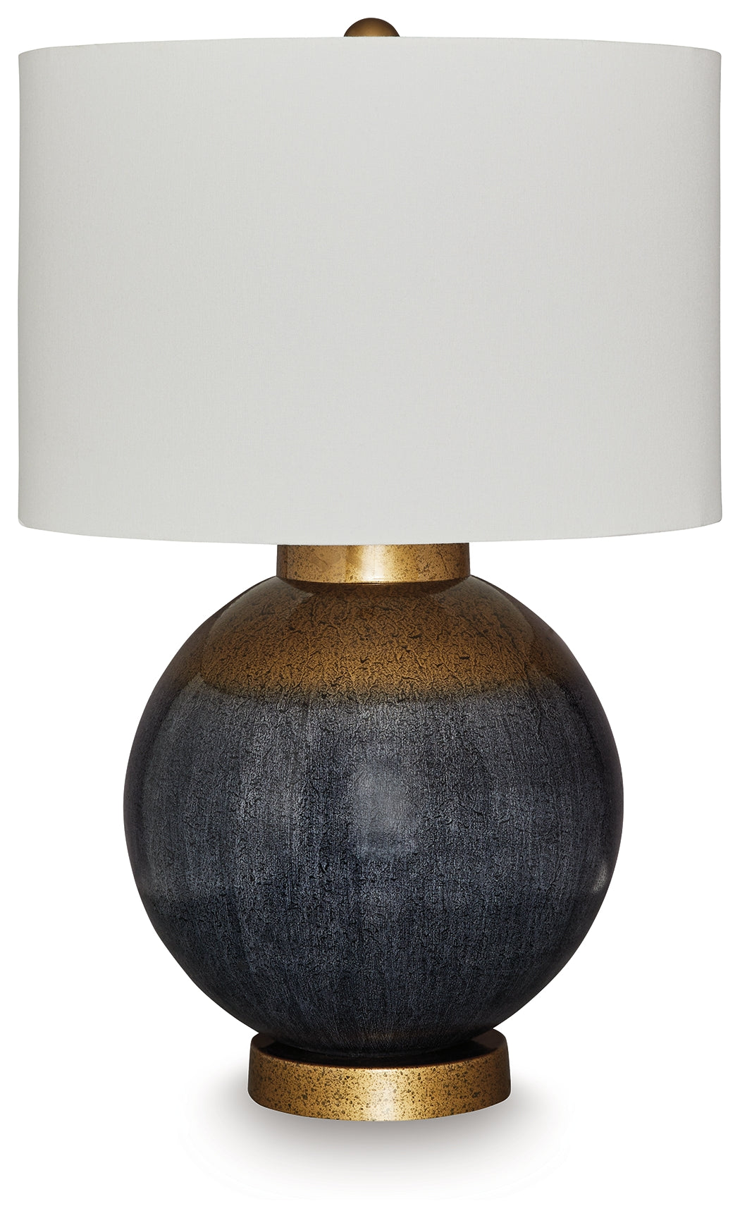 Auburndale Furniture Outlet - Ashley Furniture - Adara Lighting - Metal Table Lamp (1/CN) / Blue/Gold Finish - L207564