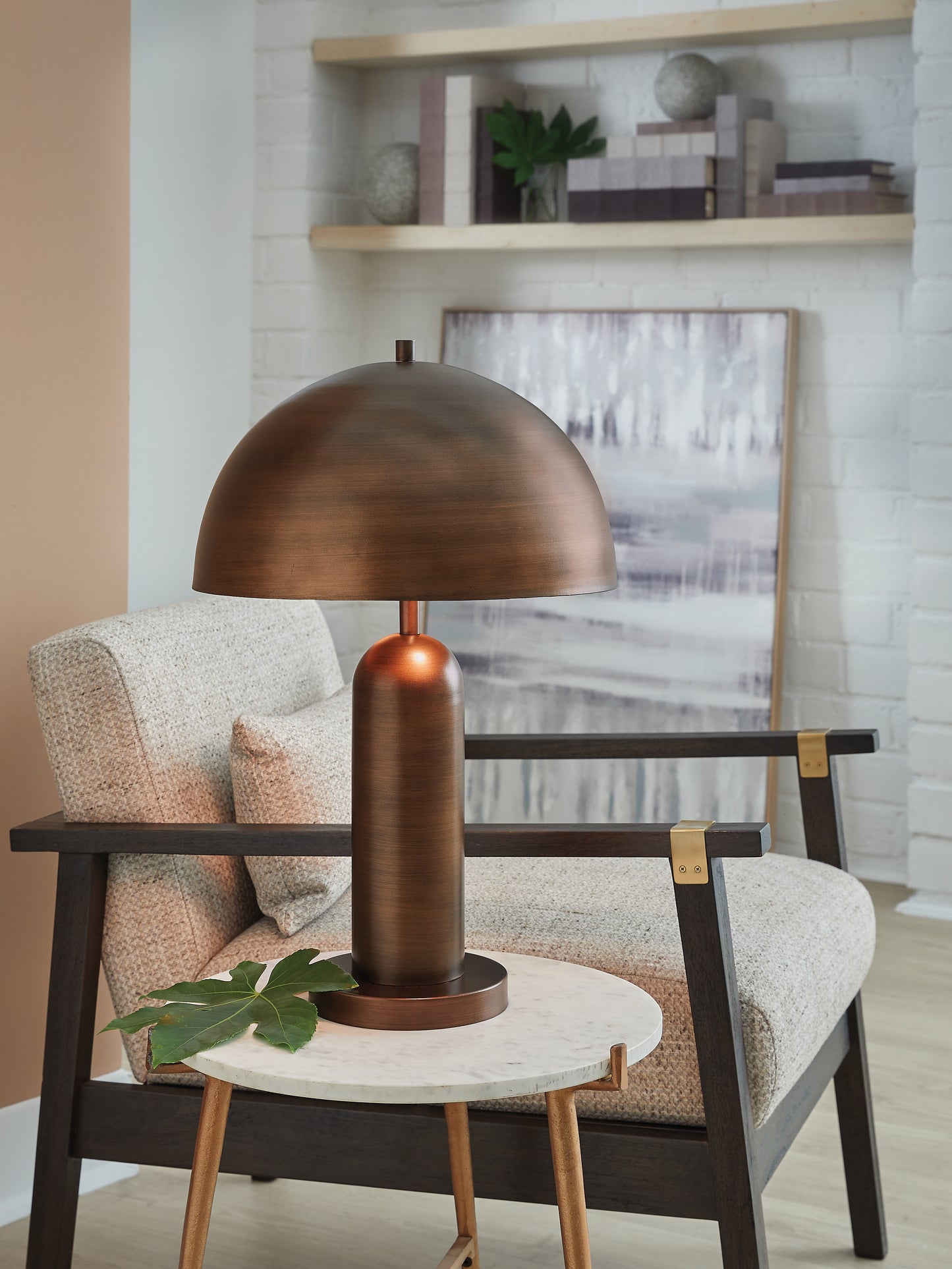 Auburndale Furniture Outlet - Ashley Furniture - Wendfield Lighting - Metal Table Lamp (1/CN) / Antique Copper Finish - L208434