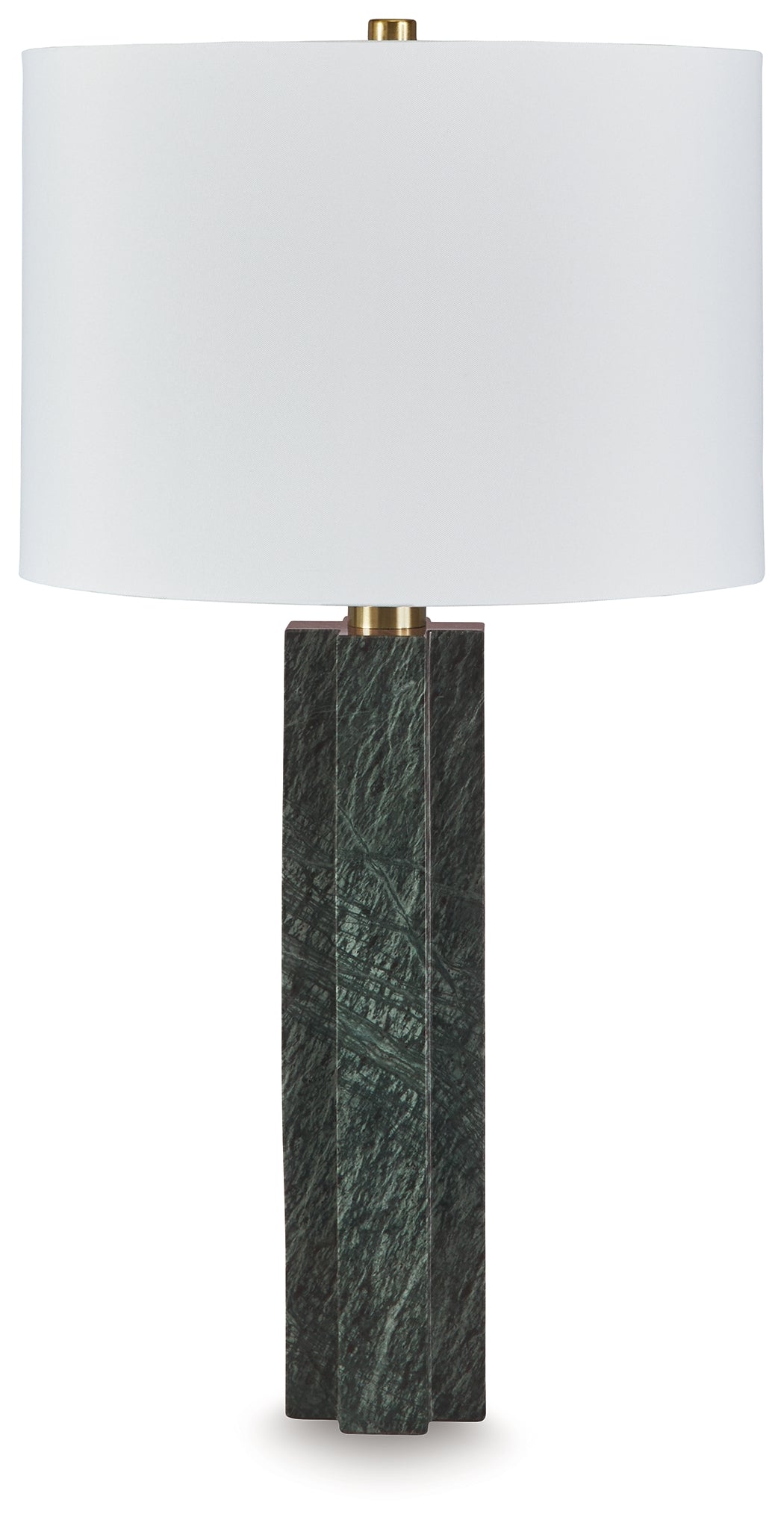 Auburndale Furniture Outlet - Ashley Furniture - Keegan Lighting - Marble Table Lamp (1/CN) / Green - L429084