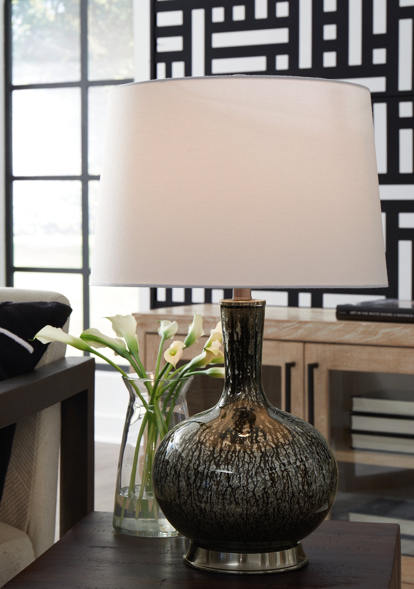 Auburndale Furniture Outlet - Ashley Furniture - Tenslow Lighting - Table Lamp (Set of 2) / Antique Black - L430844X2