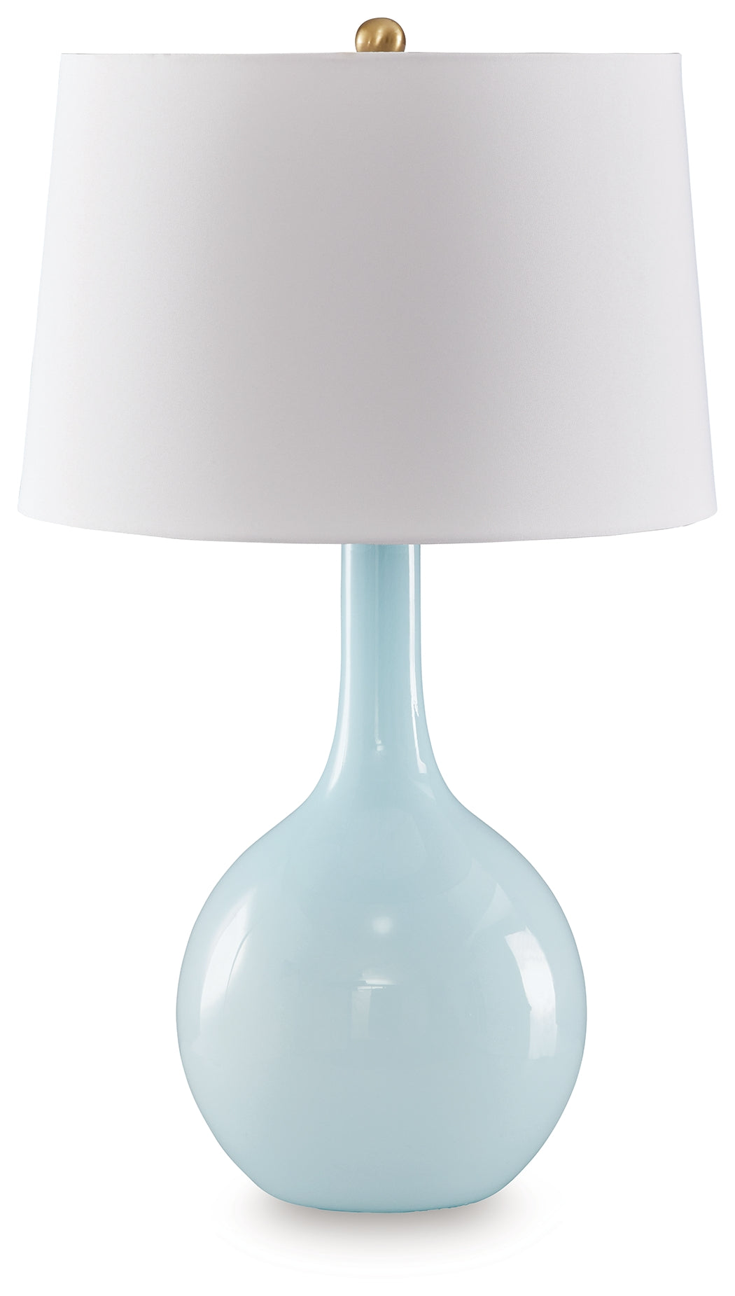 Auburndale Furniture Outlet - Ashley Furniture - Rylanton Lighting - Glass Table Lamp (1/CN) / Aqua - L430874