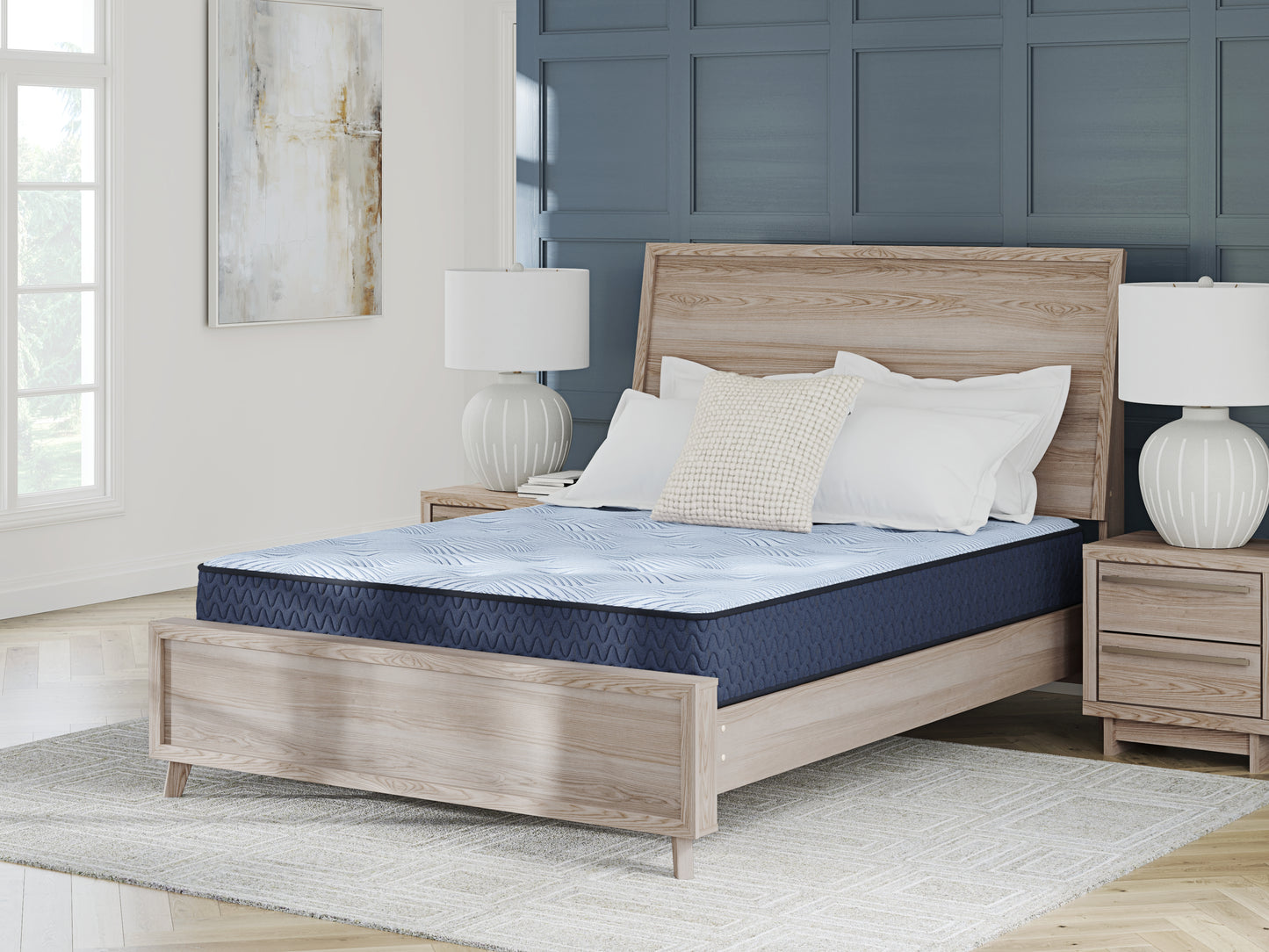 Auburndale Furniture Outlet - Ashley Furniture - Peak 2.0 10 Hybrid Mattresses - Twin / Light Blue - M20211