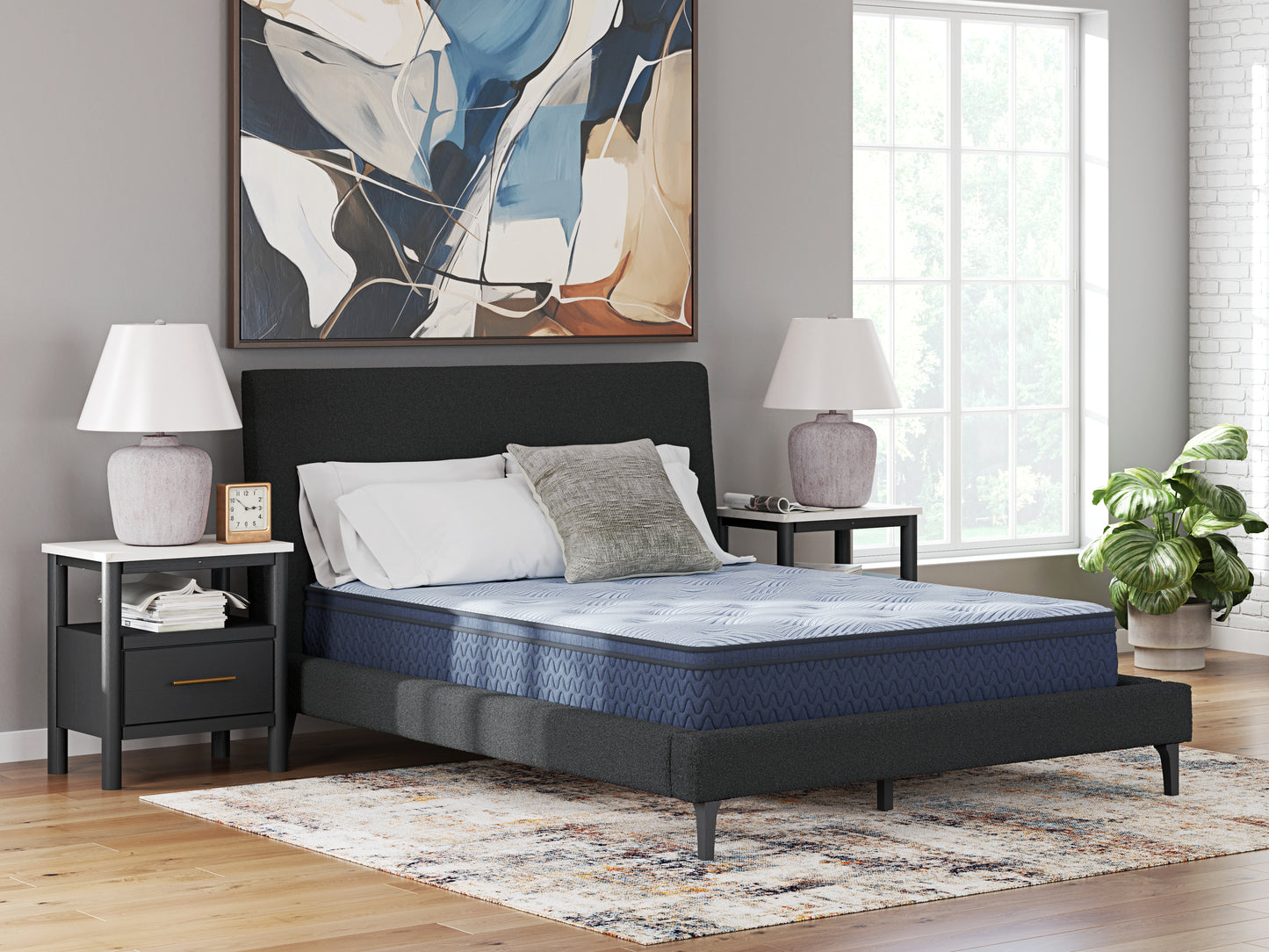 Auburndale Furniture Outlet - Ashley Furniture - Peak 2.0 12 Hybrid Mattresses - California King / Light Blue - M20351