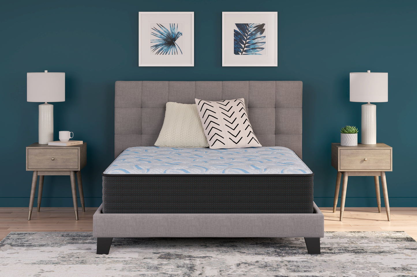 Auburndale Furniture Outlet - Ashley Furniture - Elite Springs Firm Mattresses - Twin / Gray/Blue - M40511