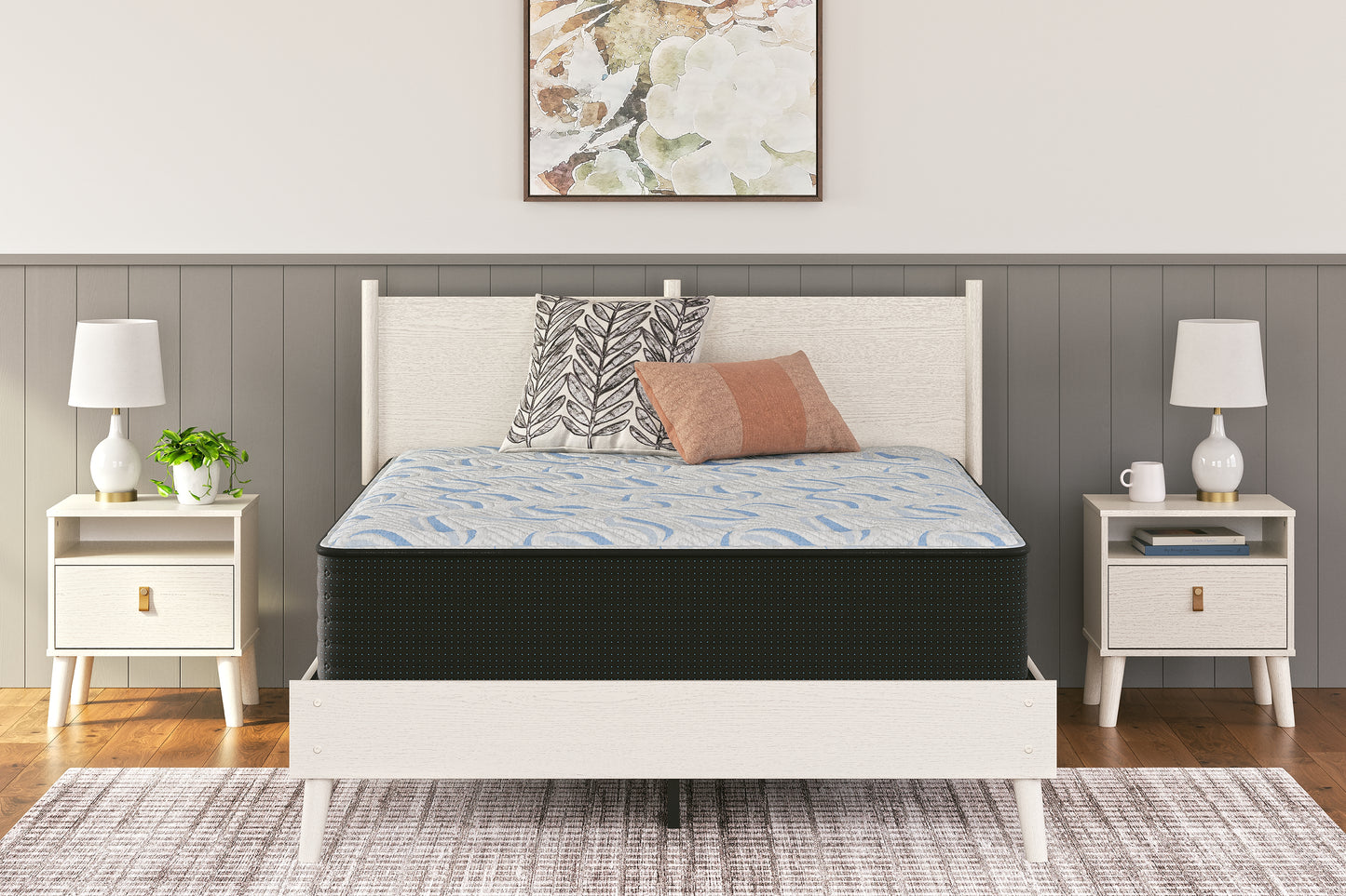 Auburndale Furniture Outlet - Ashley Furniture - Elite Springs Plush Mattresses - Full / Gray/Blue - M40621