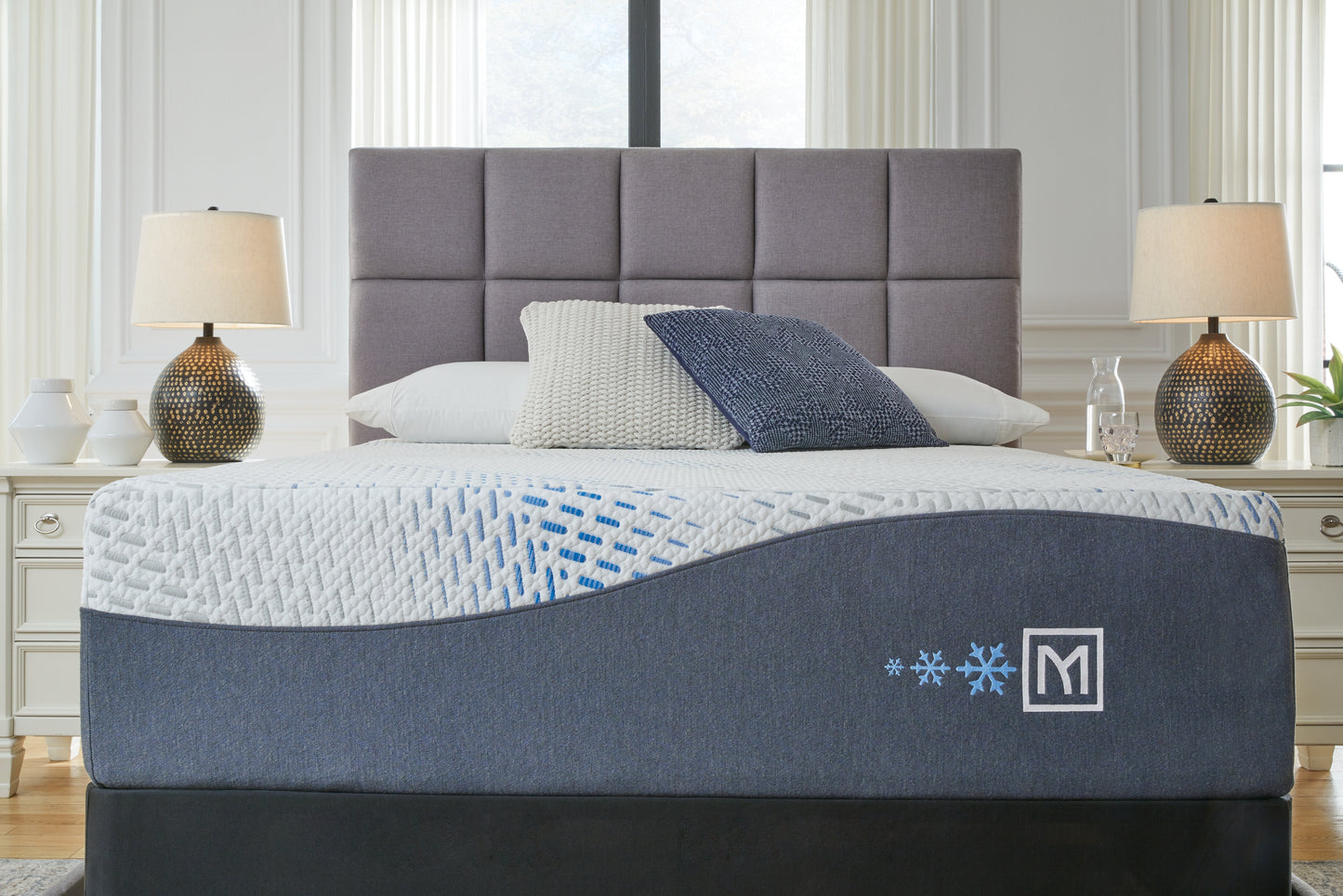 Auburndale Furniture Outlet - Ashley Furniture - Millennium Cushion Firm Gel Memory Foam Hybrid Mattresses - California King / White - M50751