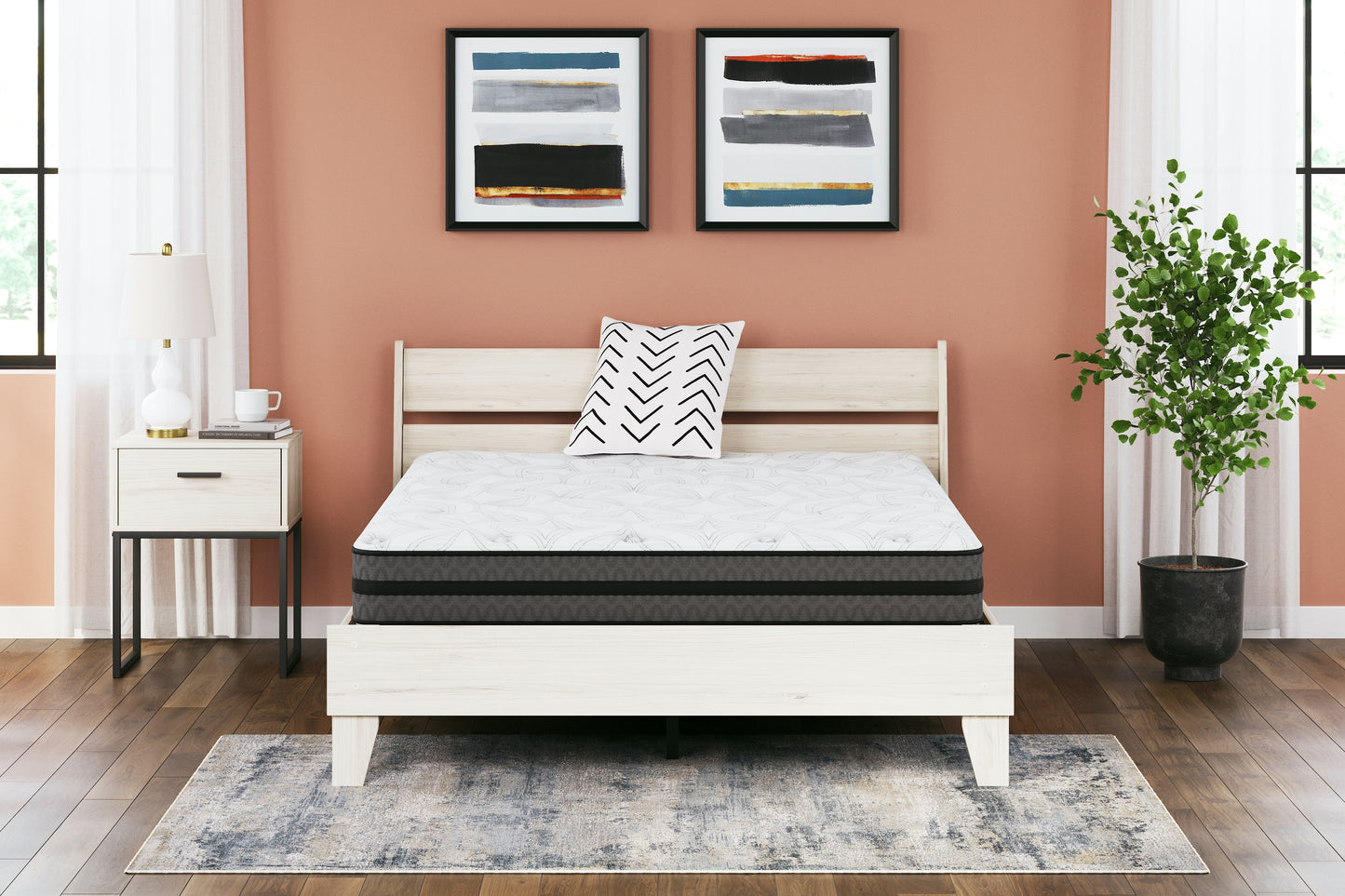 Auburndale Furniture Outlet - Ashley Furniture - 10 Inch Pocketed Hybrid Mattresses - California King / White - M58951